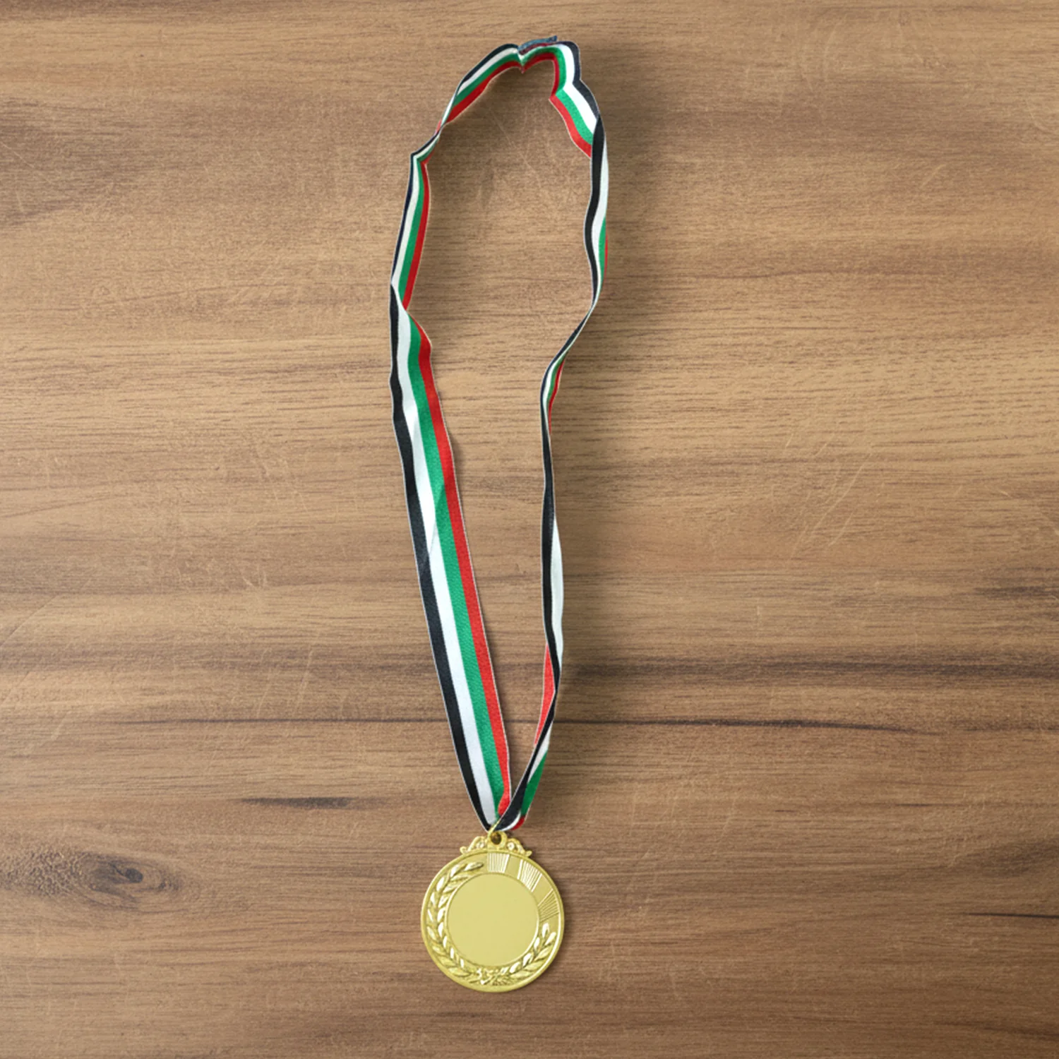 Gold Winner Medal with Tricolor Ribbon – Elegant Sports Award - Image 3