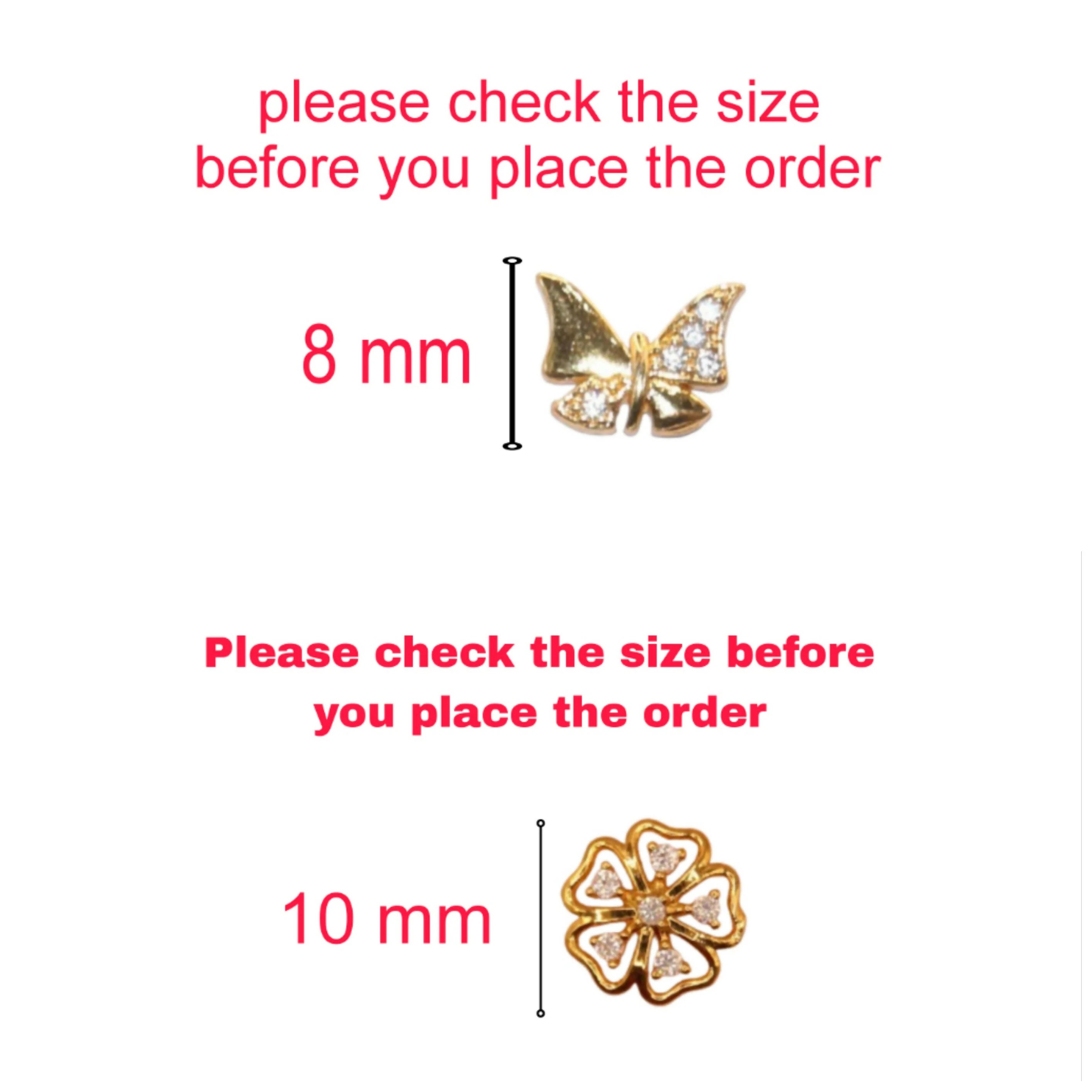 Gold Flower & Butterfly Stud Earrings – Elegant Combo Pack of 2 - Image 4