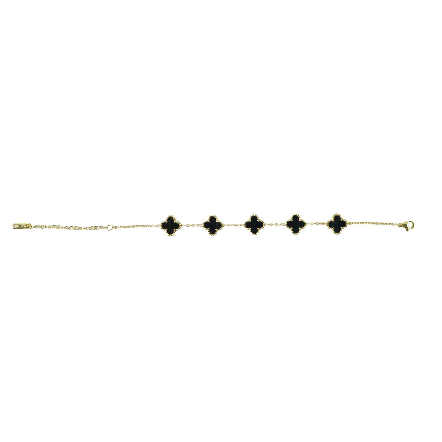 Black Clover Charm Bracelet – Elegant Gold Plated Chain for Women - Image 5