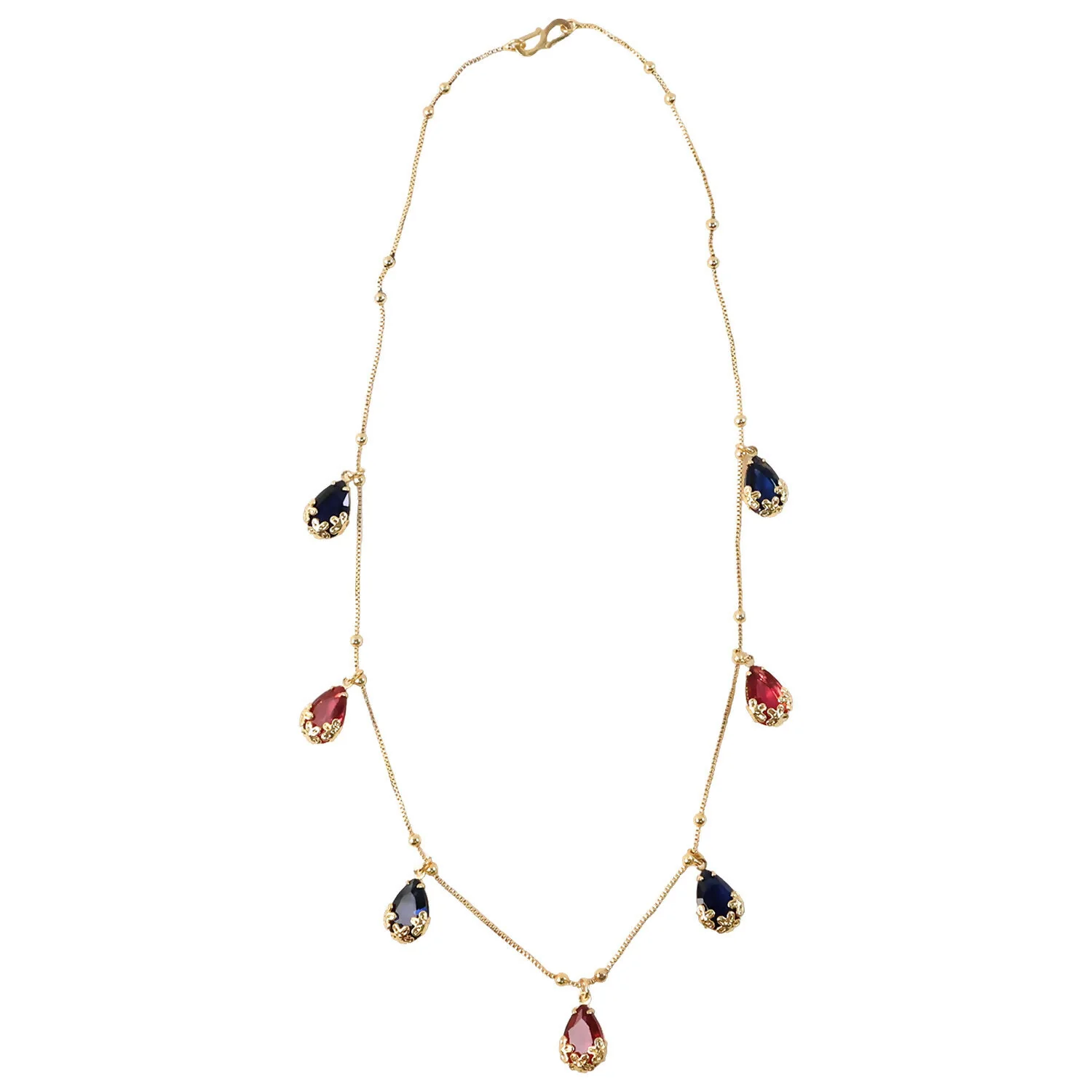 Gold-Plated Teardrop Chain Necklace – Elegant Party & Festive Wear - Image 5