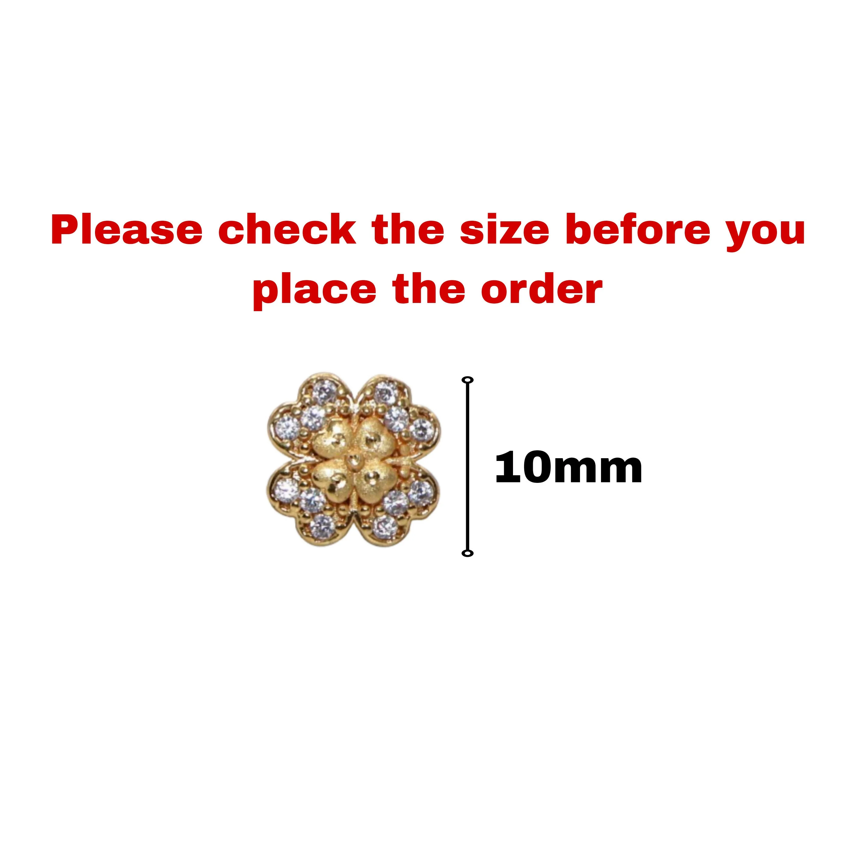 Four-Leaf Clover Stud Earrings – 22K Gold-Plated Luck Charm - Image 4