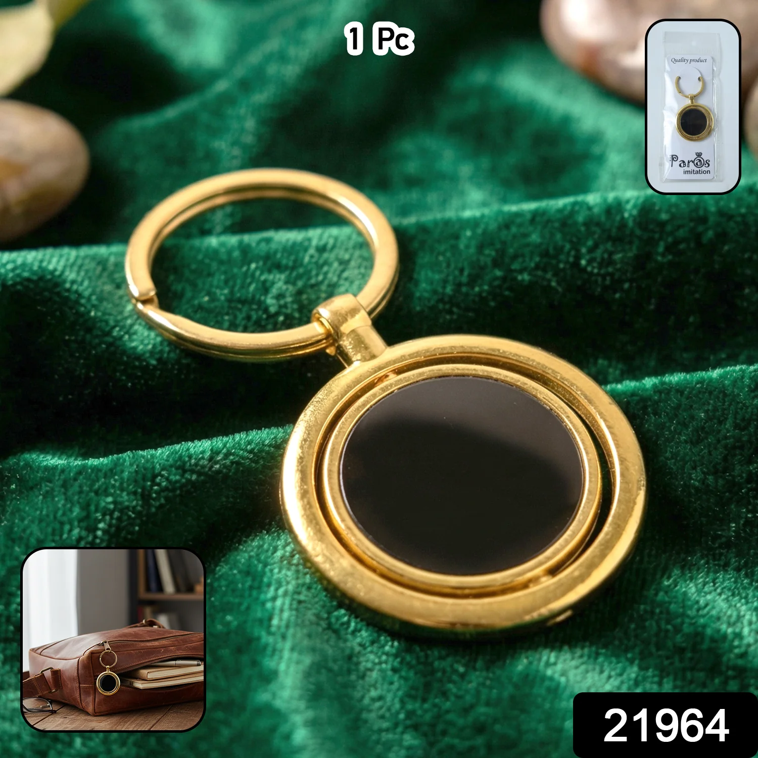 Gold Plated Keychain – Stylish Core Accessory for Keys and Bags - Image 2