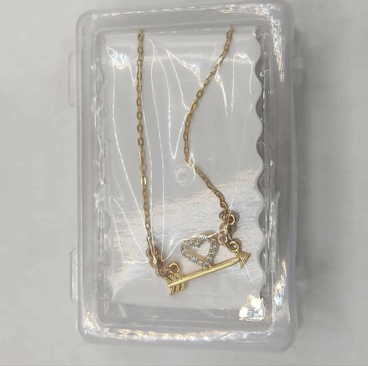 Gold Plated Love Heart Pendant Necklace – Sparkling Romantic Jewelry - Image 4