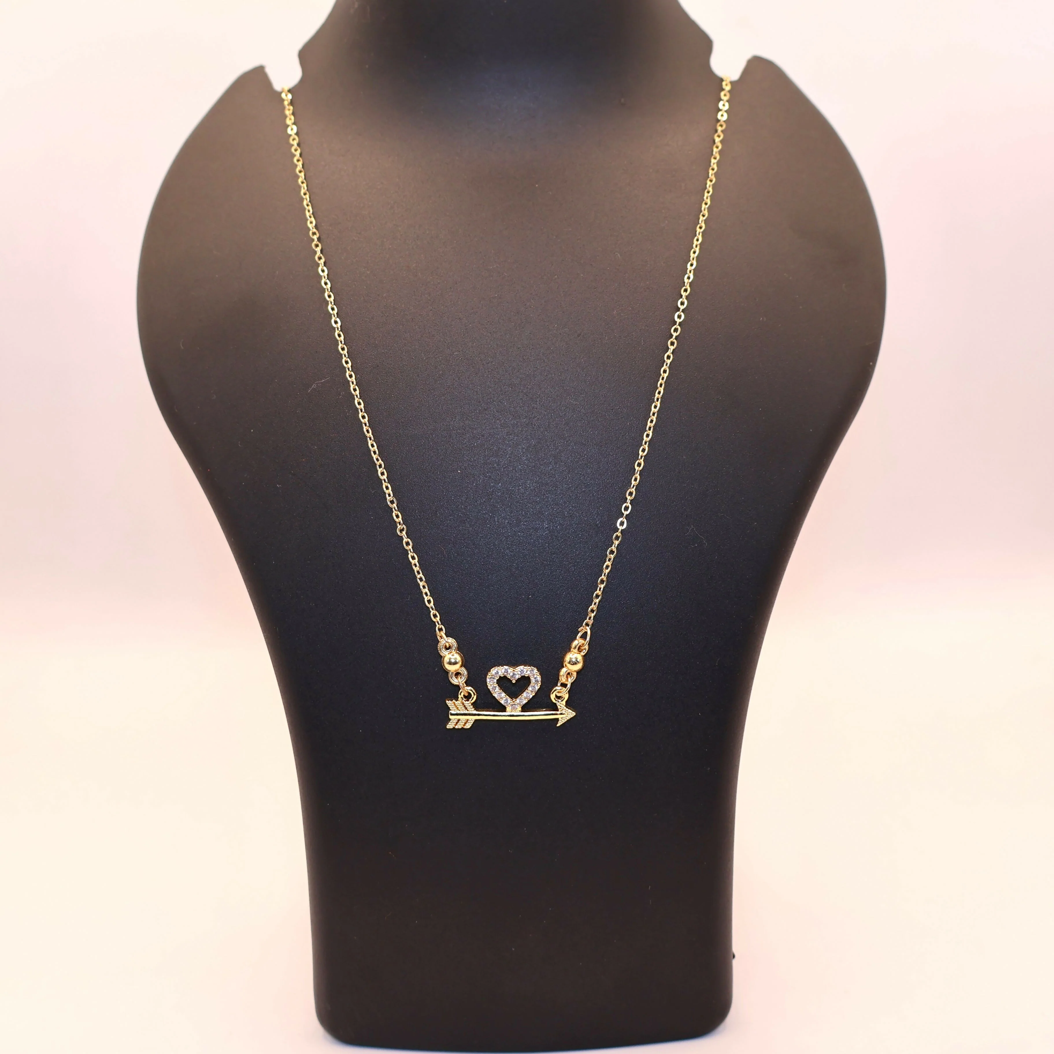 Gold Plated Love Heart Pendant Necklace – Sparkling Romantic Jewelry - Image 5