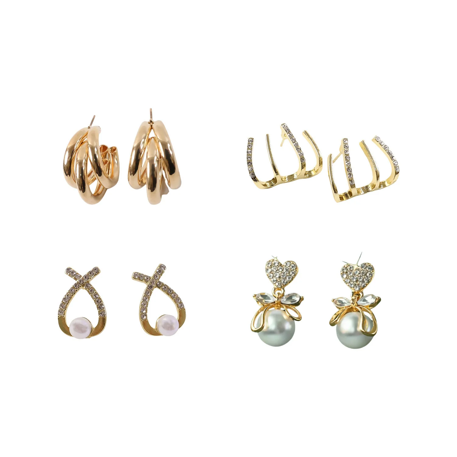 Gold Plated Pearl & Hoop Earrings – Elegant & Trendy Styles for Women - Image 5