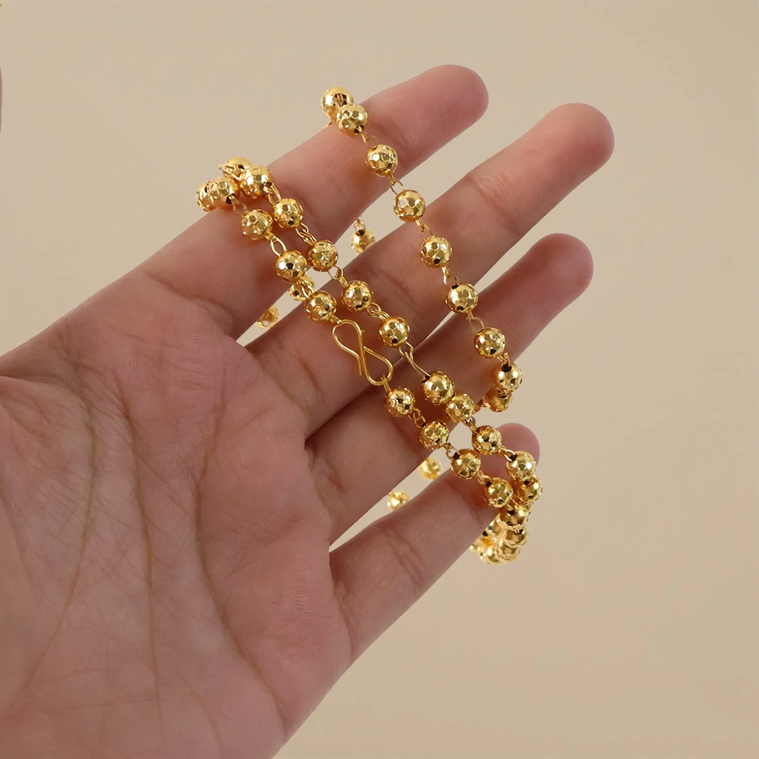 Gold Tone Beaded Necklace Chain – Elegant Classic Design for Women - Image 5