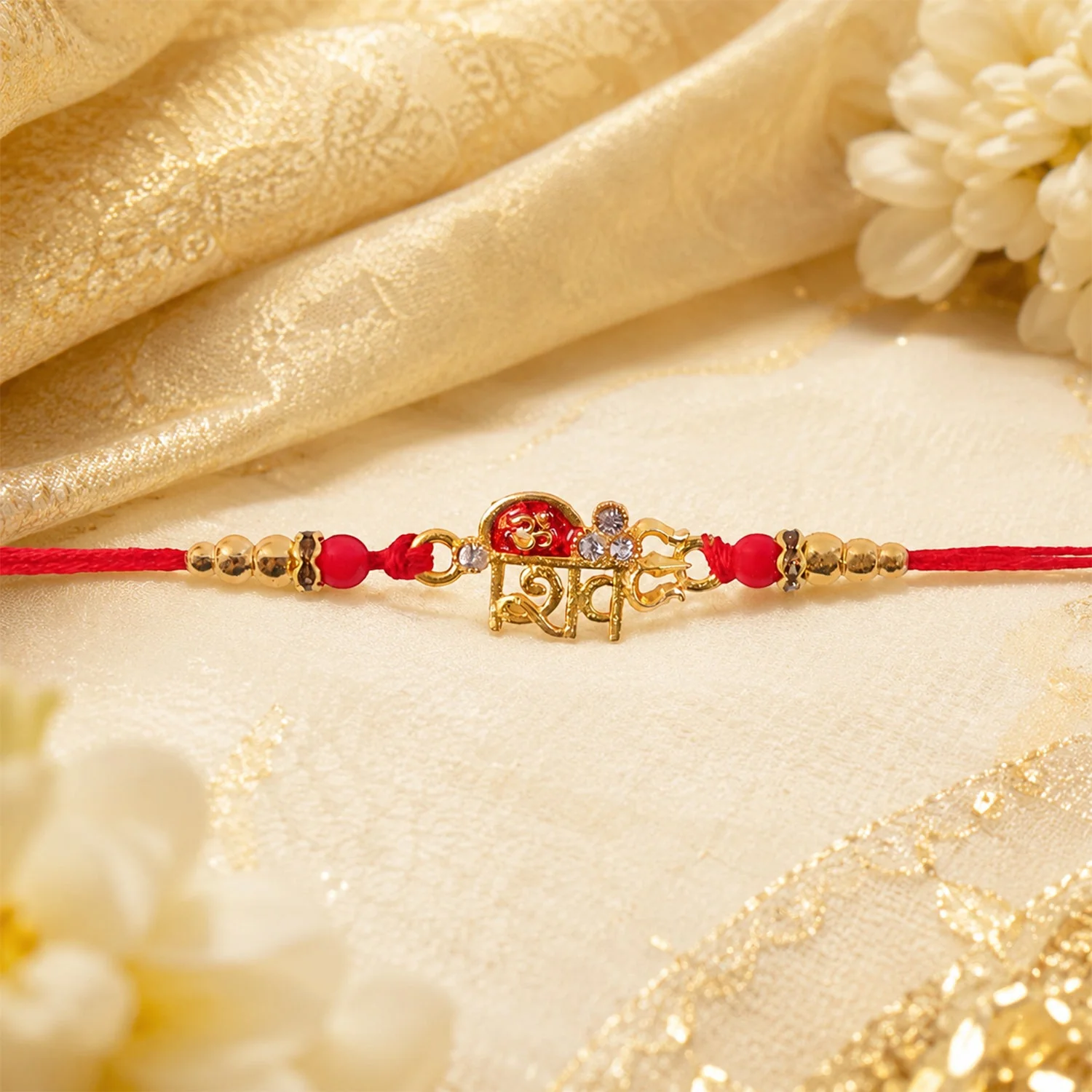 Golden Rakhi – Elegant Design for Raksha Bandhan Gift - Image 3