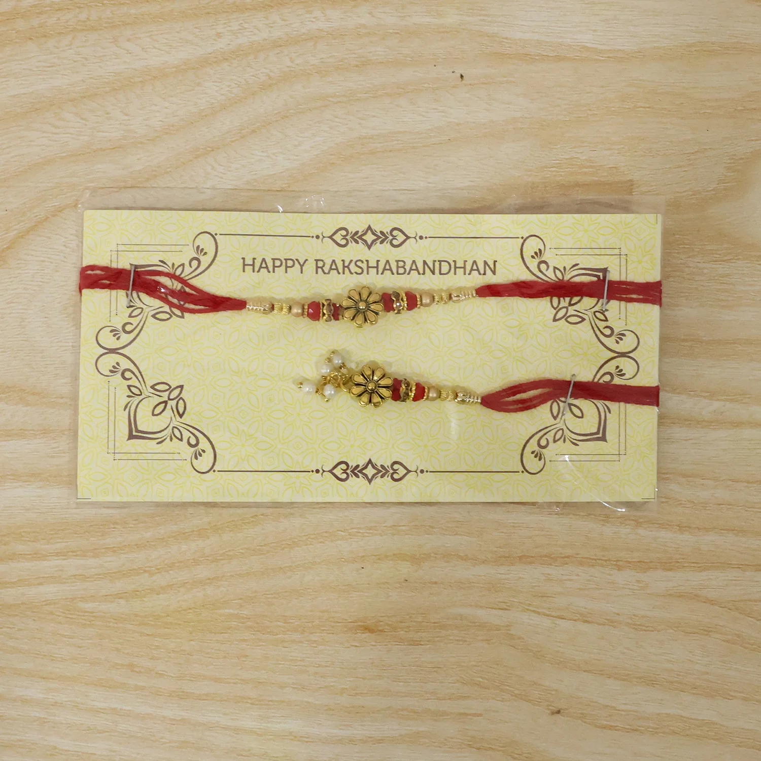 Premium bhabhi Lumba Rakhi – Traditional with Pearl Beads and Elegant Design - Image 7