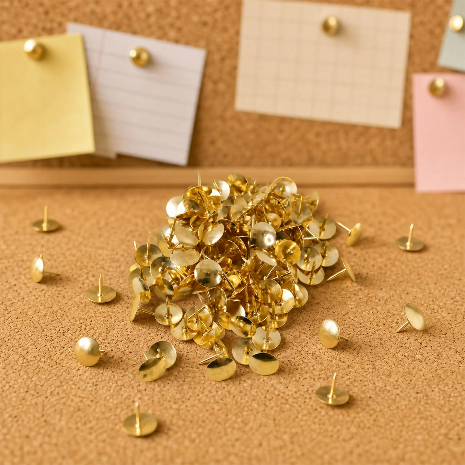 Golden Metal Drawing Pins – Durable and Elegant for Secure Display - Image 4