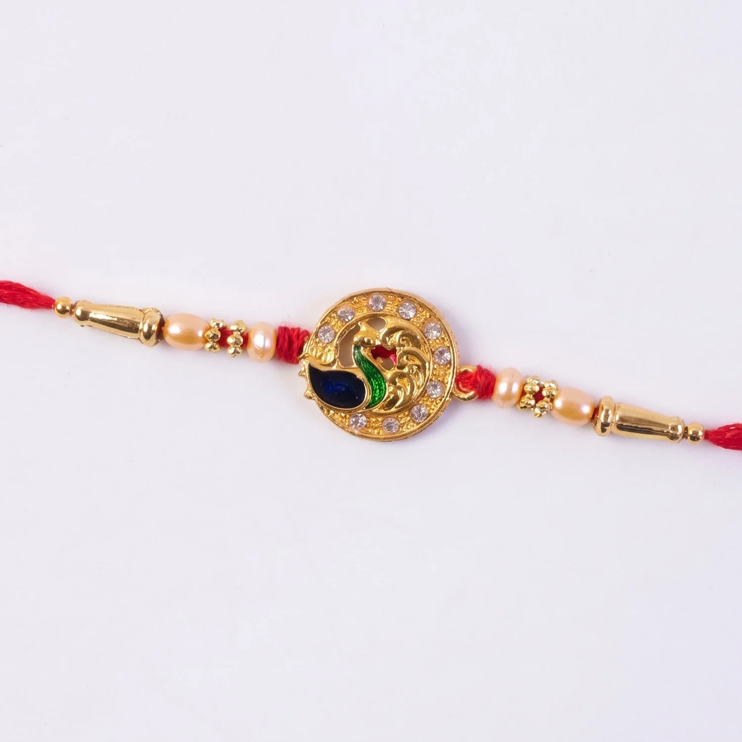 Rakhi for Bhai – Elegant Designer CZ Stone Raksha Bandhan - Image 3