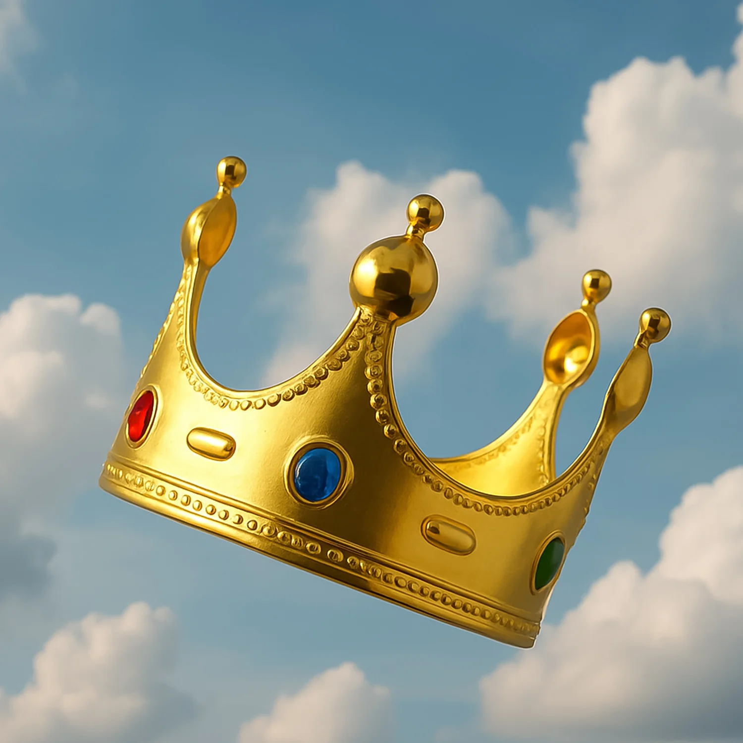 Royal Crown with Colored Gems – Lightweight Costume Headpiece - Image 4