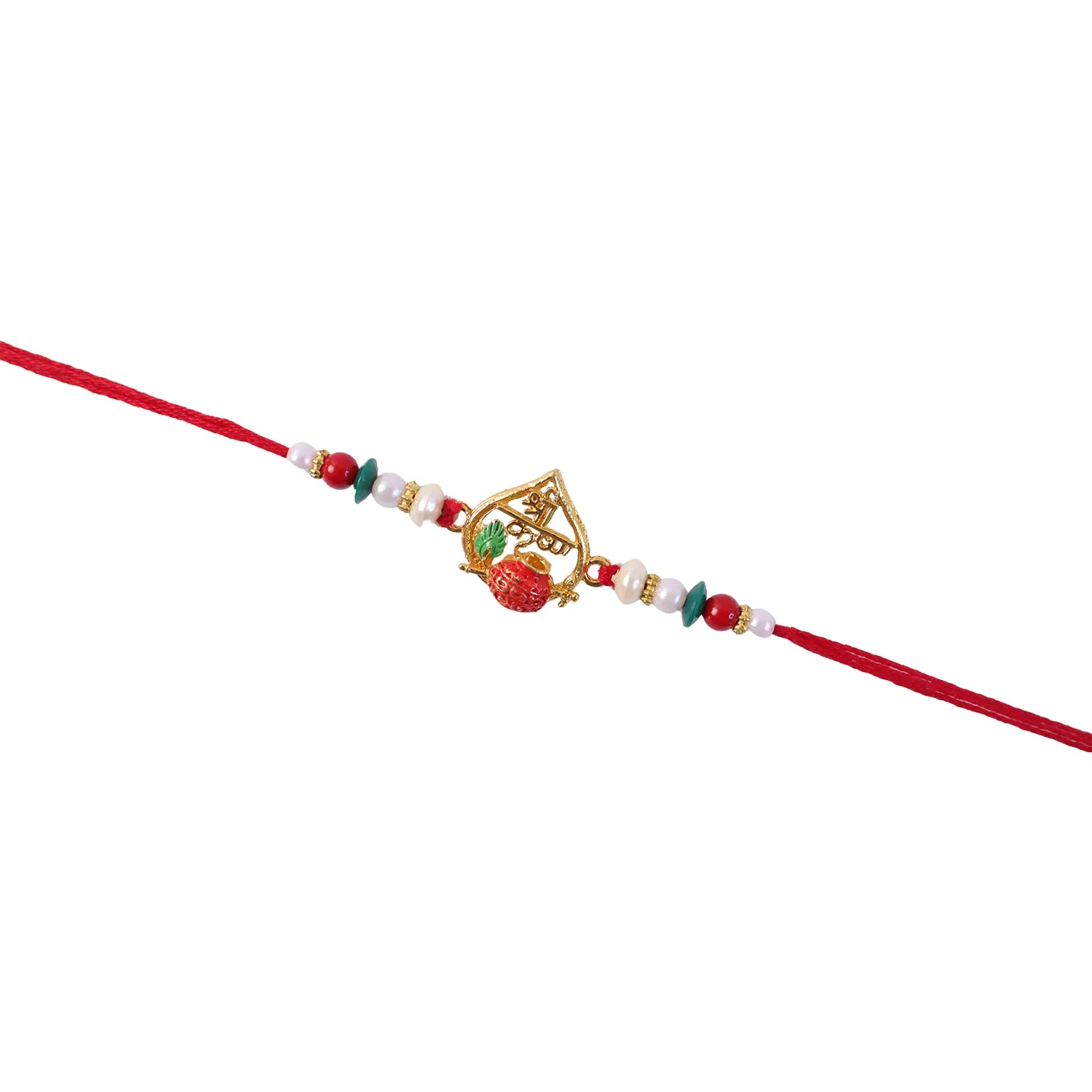 Golden Veer Meenakari Heart Rakhi – Elegant Festive Gift for Brothers - Image 5