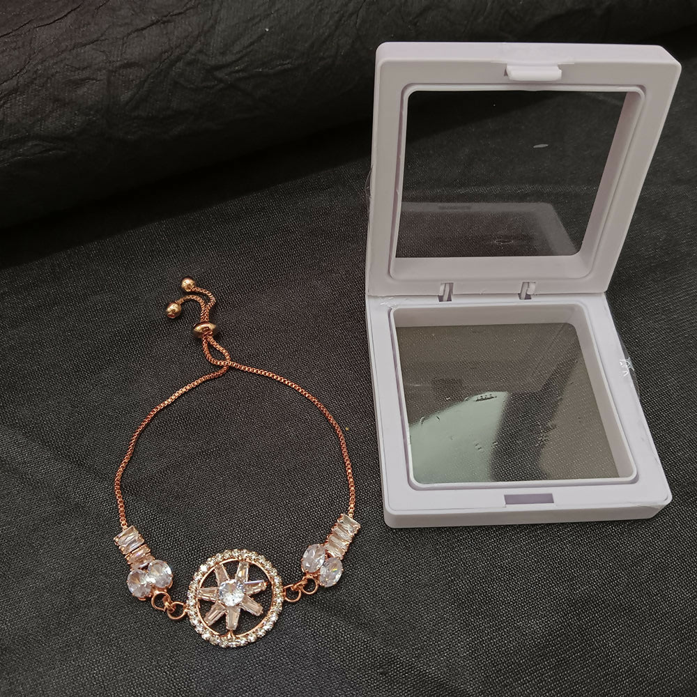 AD Bracelet – Elegant Flower Motif Sparkle for Women - Image 6