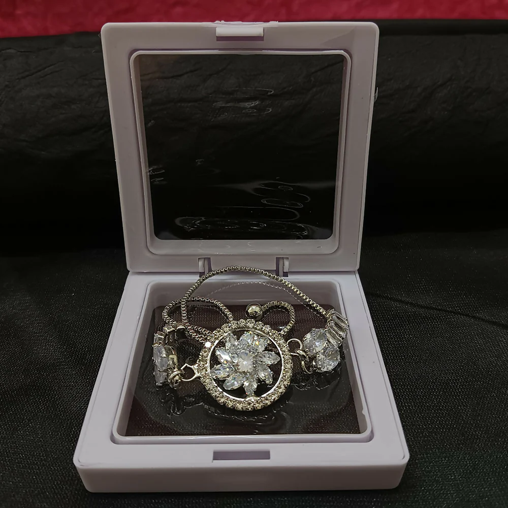 AD Floral Bracelet – Elegant American Diamond Sparkle - Image 6