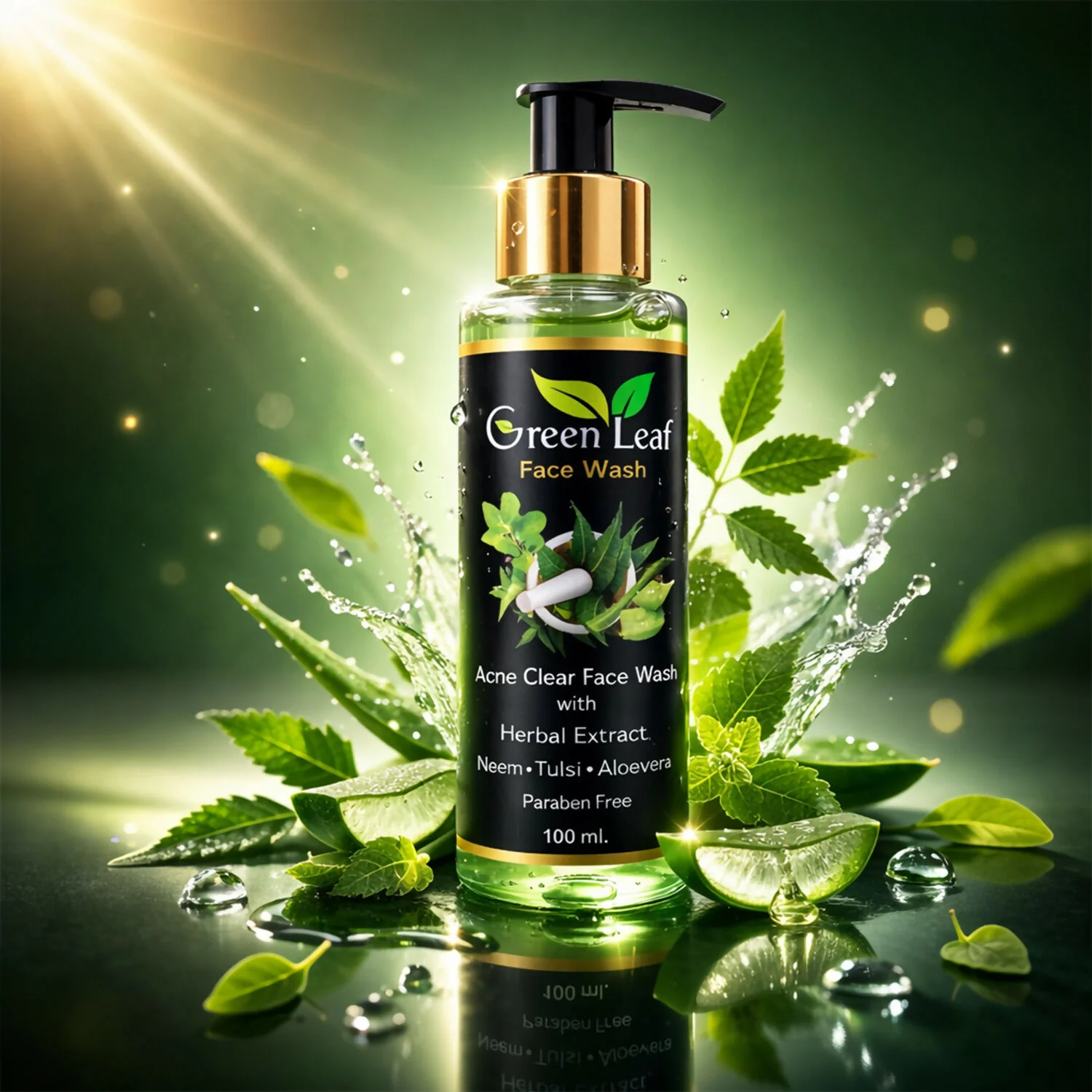 Acne Clear Face Wash – Natural Neem, Tulsi & Aloe Vera Formula - Image 2