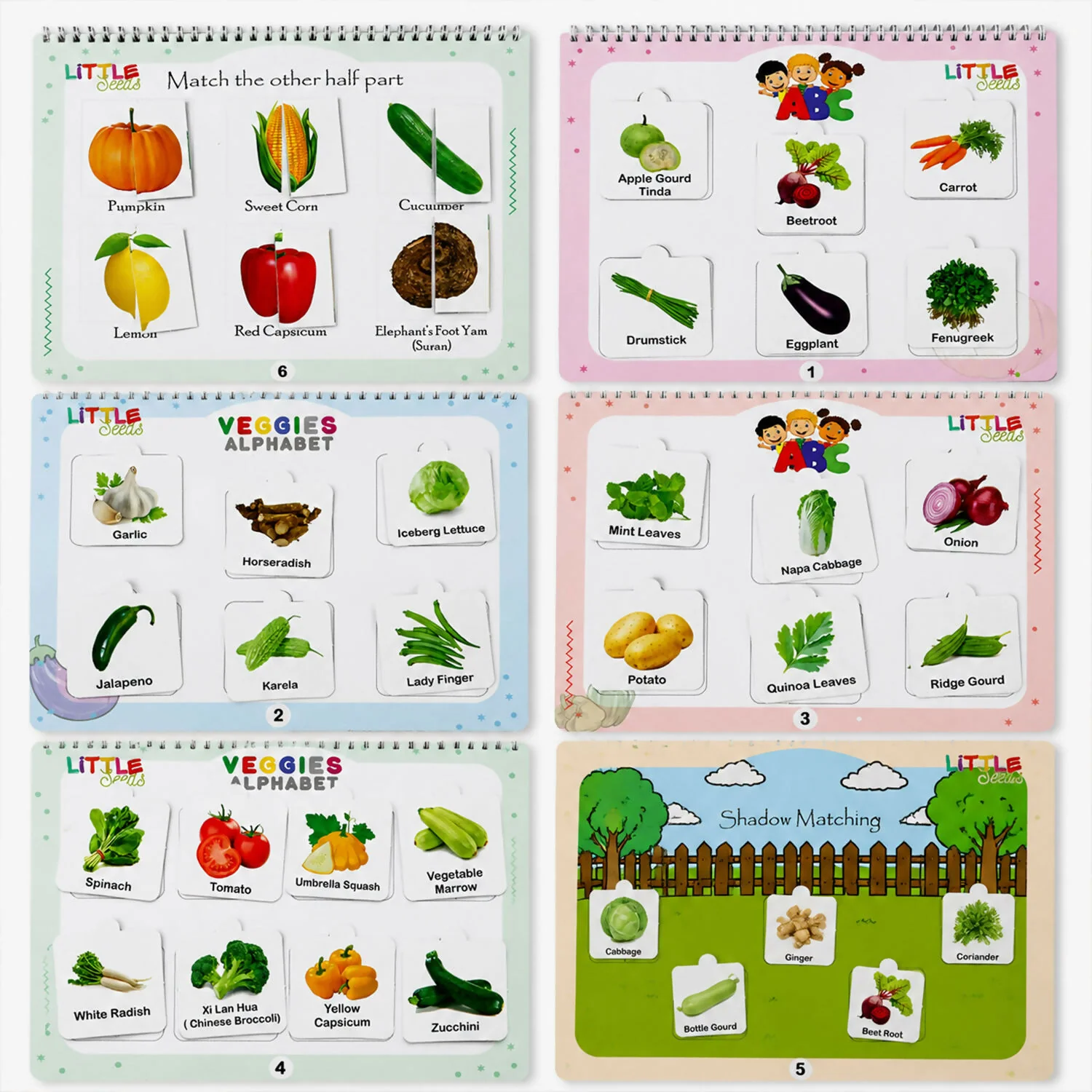 Educational Velcro Book for Kids – Learn Vegetables & Alphabets - Image 3