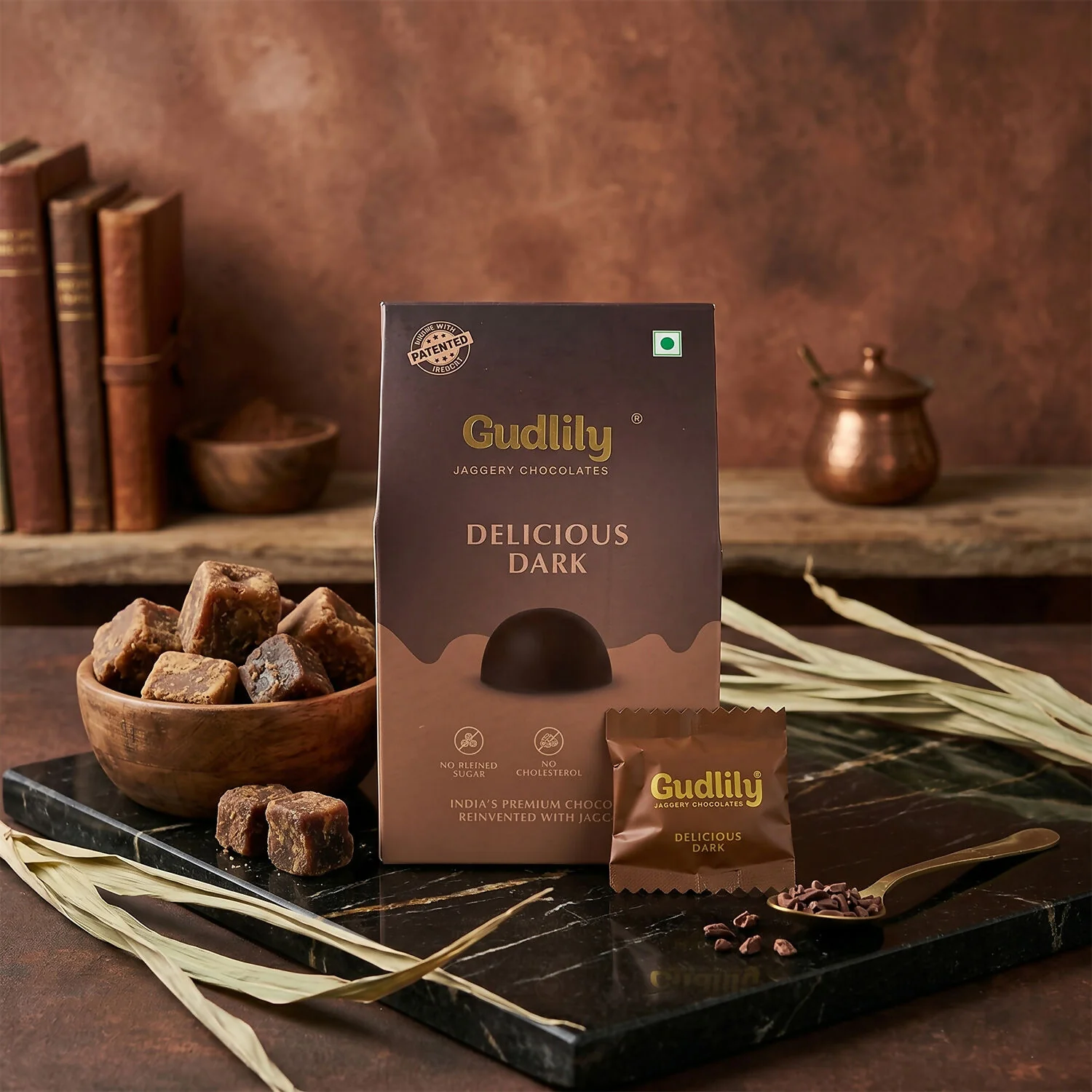 Desi Jaggery Dark Chocolate – Rich Indian-style Delight in 100g - Image 3