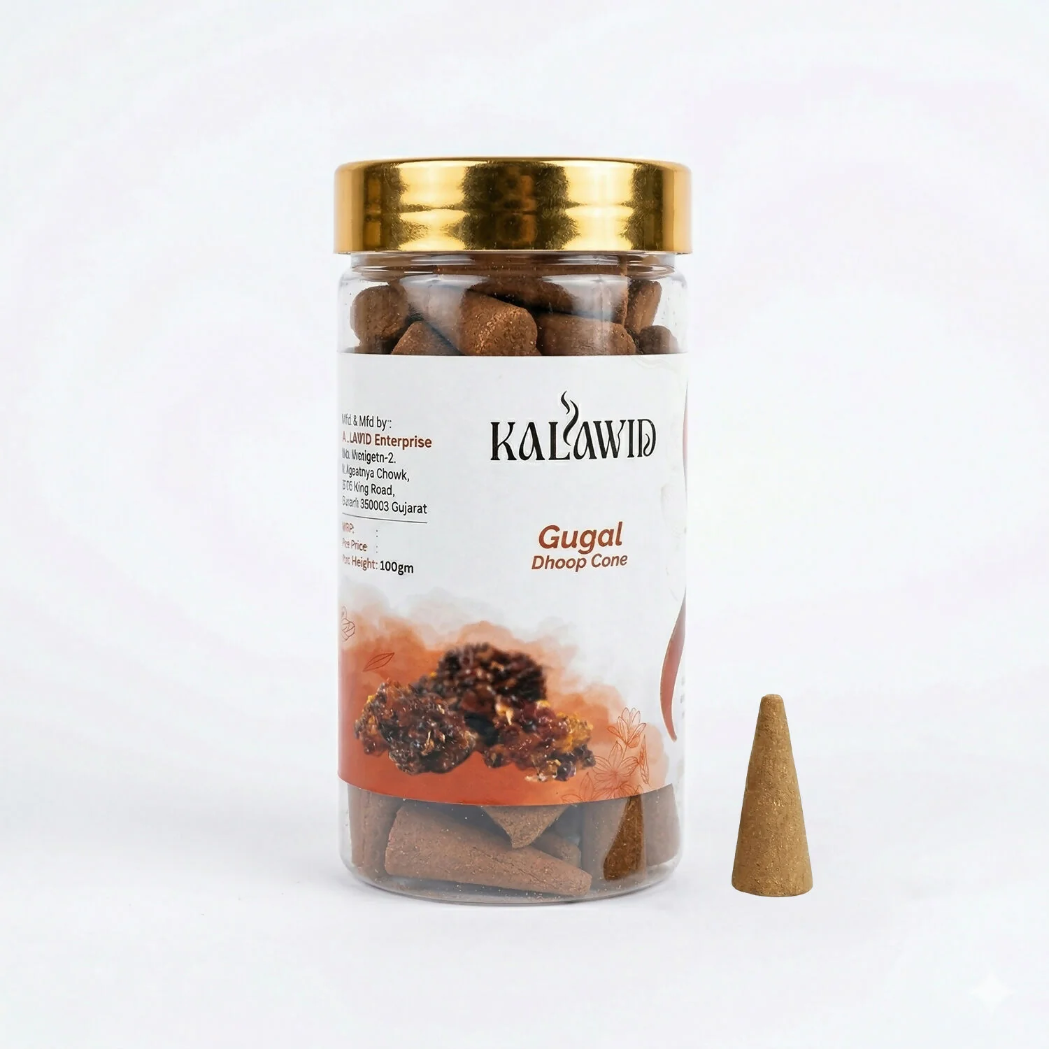 Gugal Dhoop Cone Jar – Long-lasting Spiritual Fragrance for Daily Pooja - Image 5