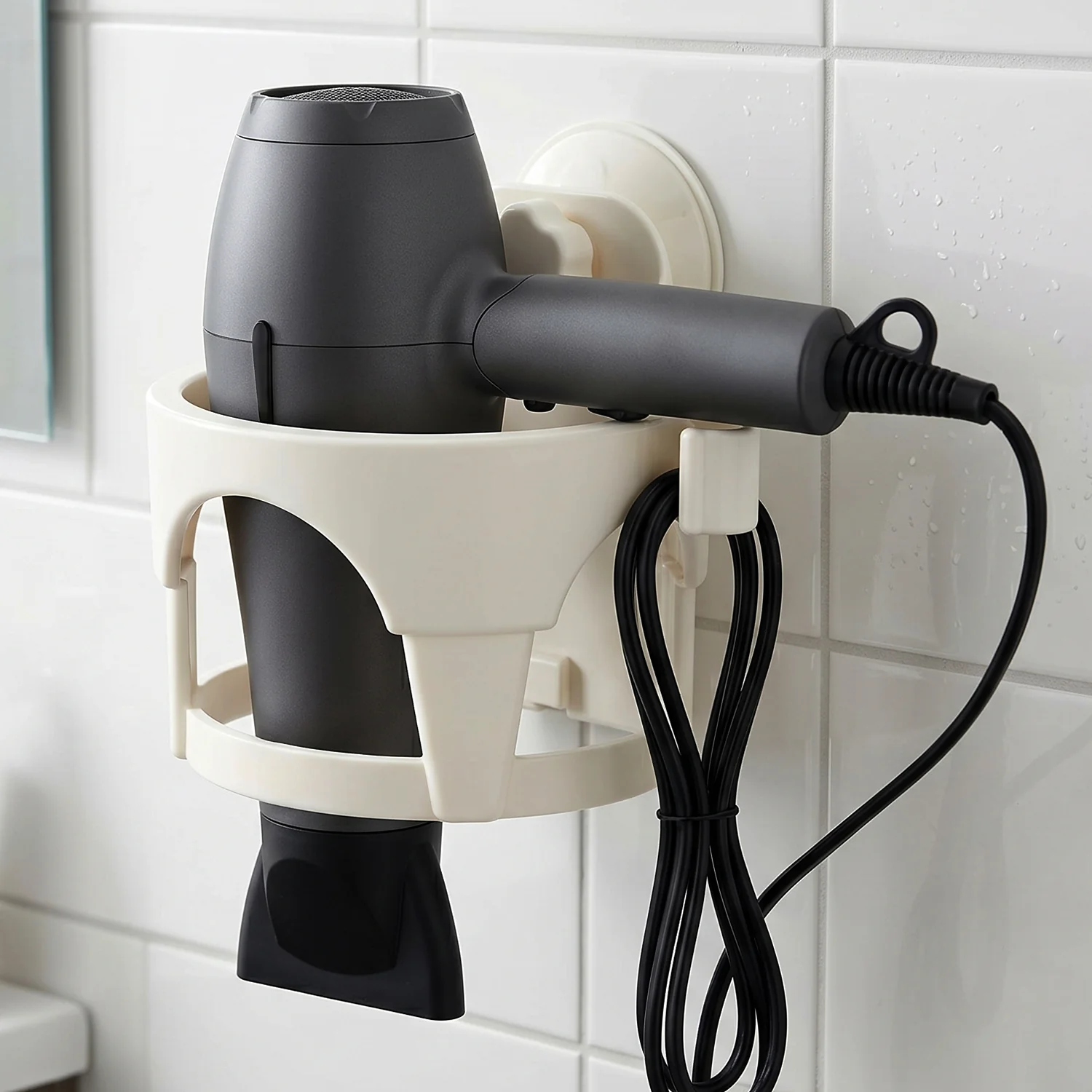 Hair Dryer Holder – Easy Bathroom Storage with Suction Cup - Image 3