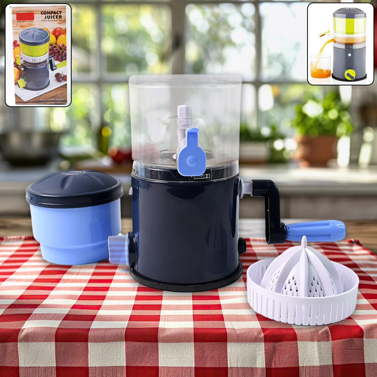 Manual Juicer – Compact, Vacuum Lock Base for Easy Juice Extraction - Image 7