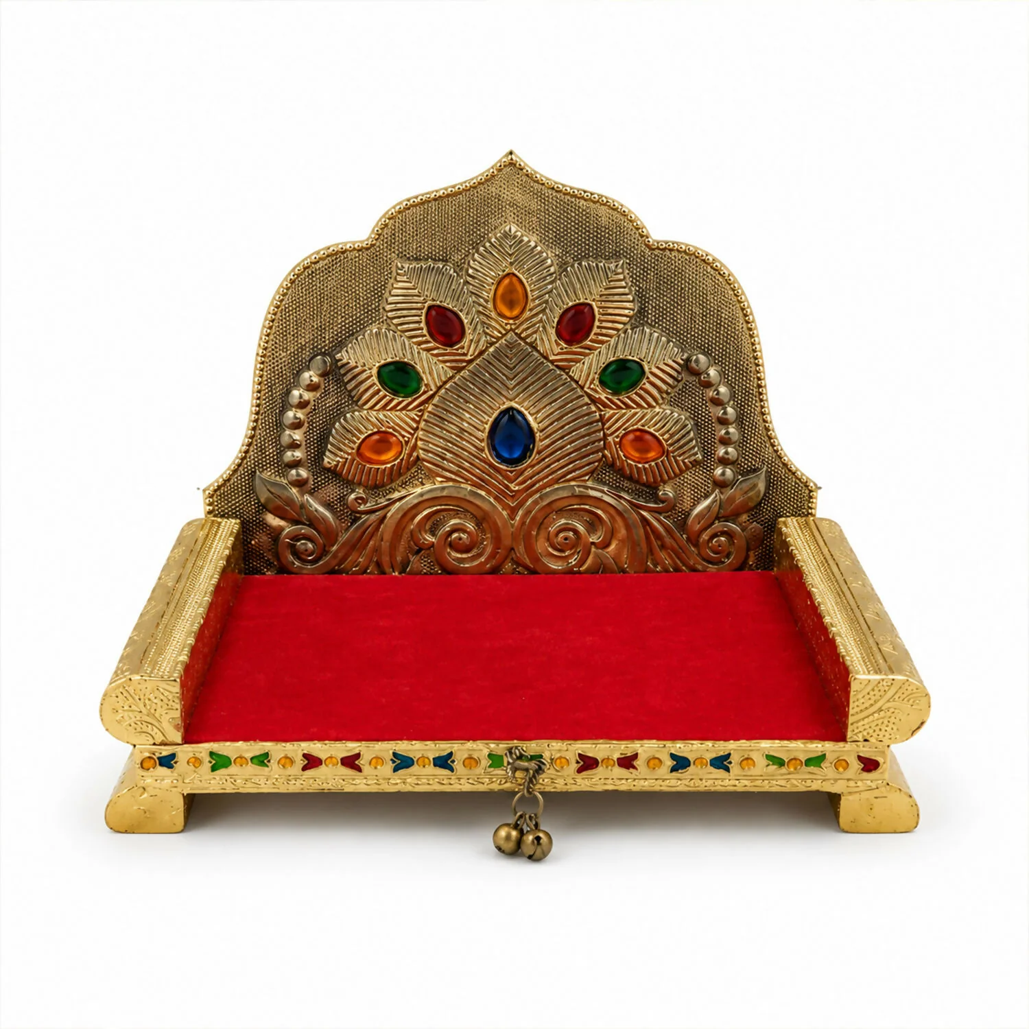 Handicraft Antique Sinhasan – Traditional Pooja Seat for Home Mandir - Image 6