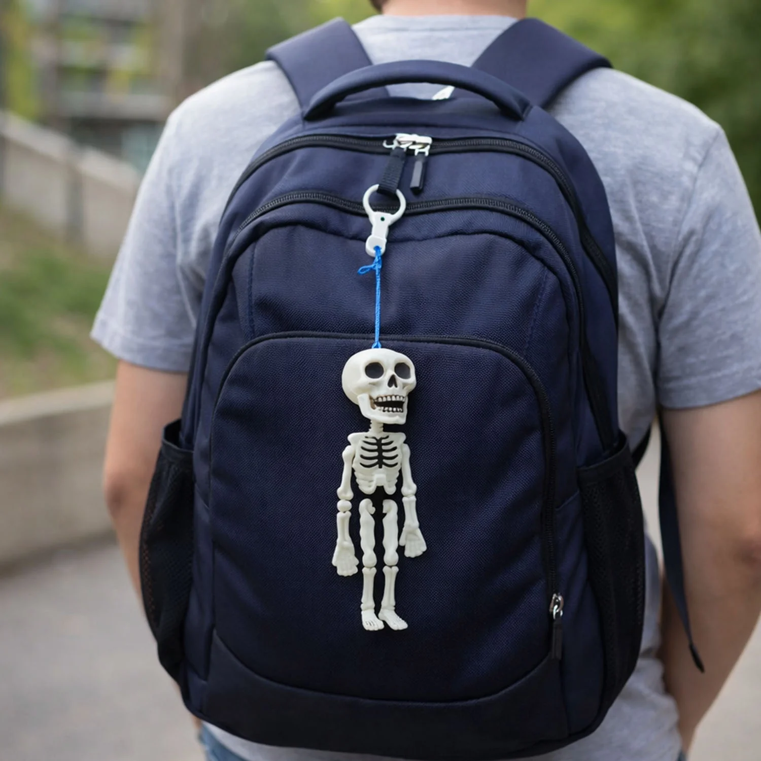 Skeleton Doll Keychain – Fun Hanging Clip-On Bag Charm - Image 3