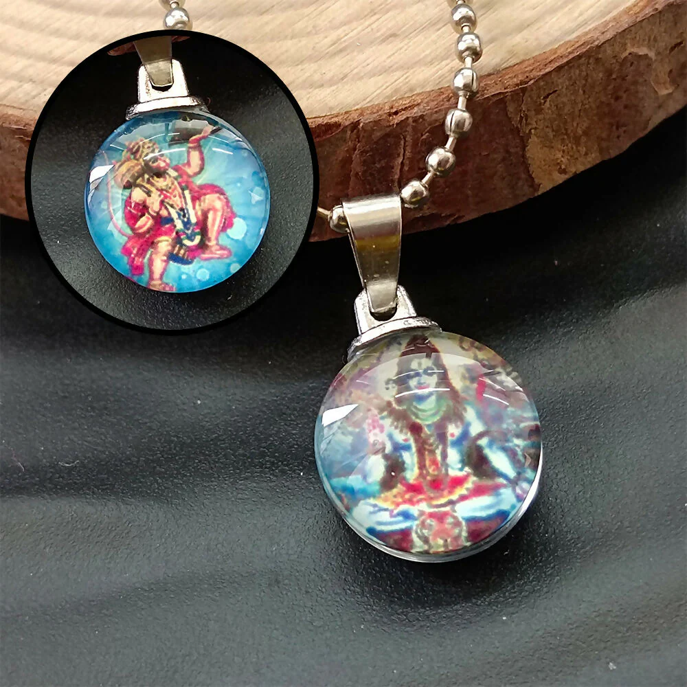 Hanuman and Lord Shiva Pendant – Spiritual Strength & Protection - Image 3