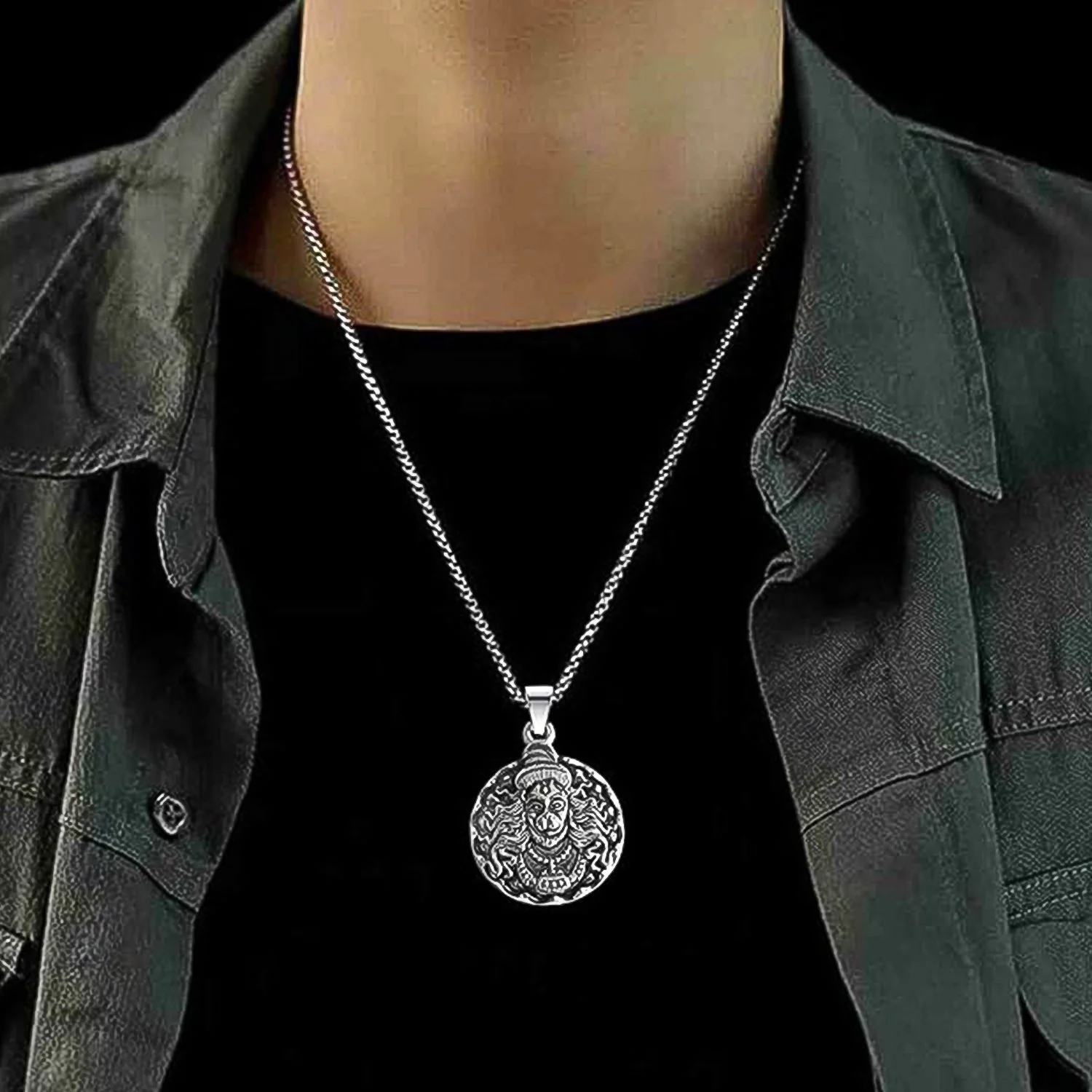 Hanuman Locket – Silver Chain Pendant for Men & Women | Blessed Trinkets - Image 7