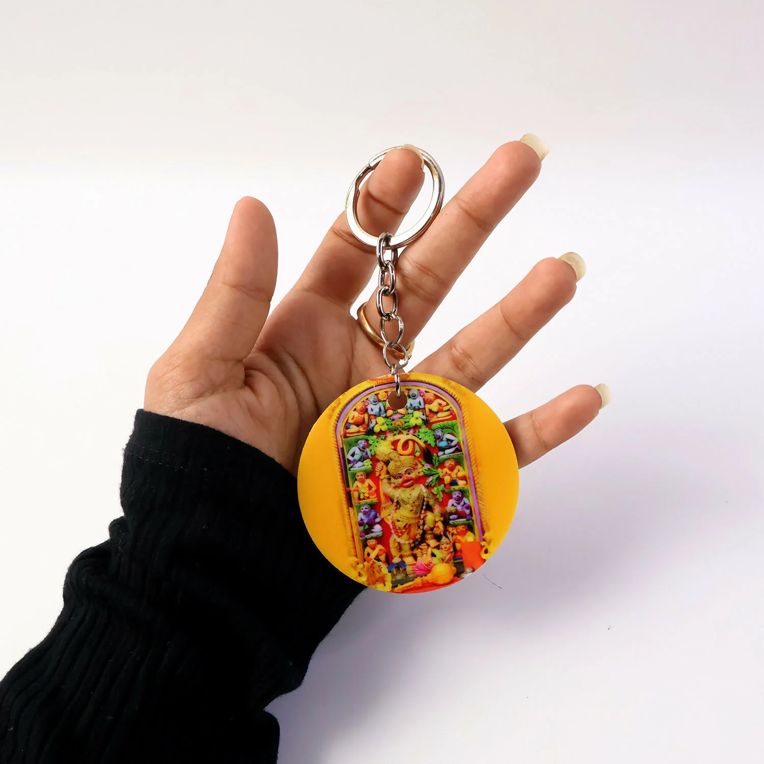 Hanuman Mandir Keychain – Bright Devotional Lightweight Accessory - Image 5