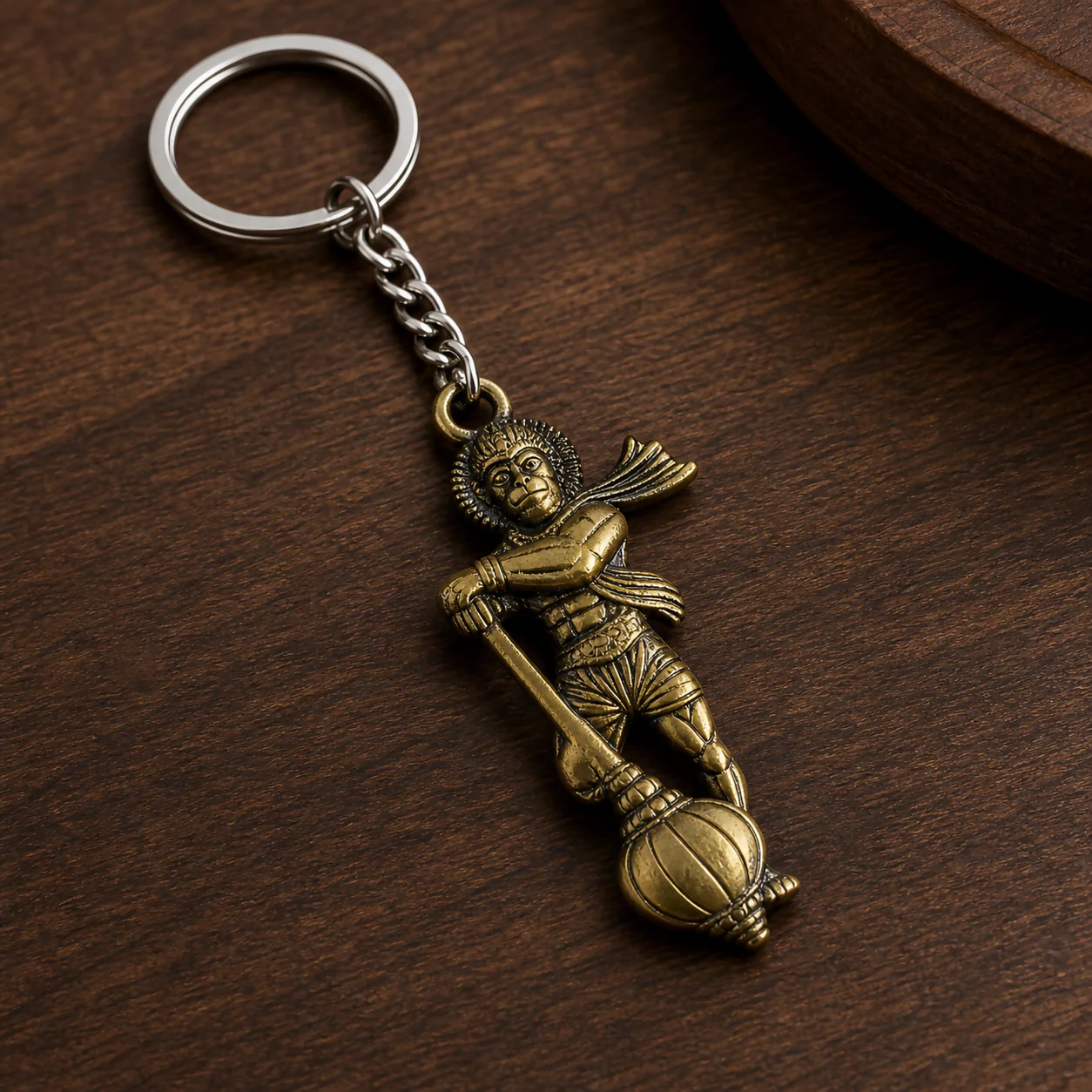 Hanuman with Gada Keychain | Strong Metal Keyring for Devotees & Gifts - Image 3