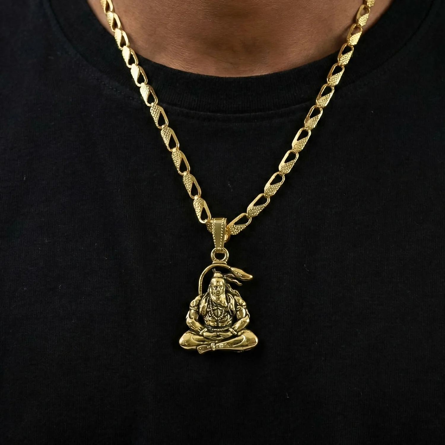 Hanumanji Pendant – Gold-Plated Spiritual Strength Necklace - Image 4