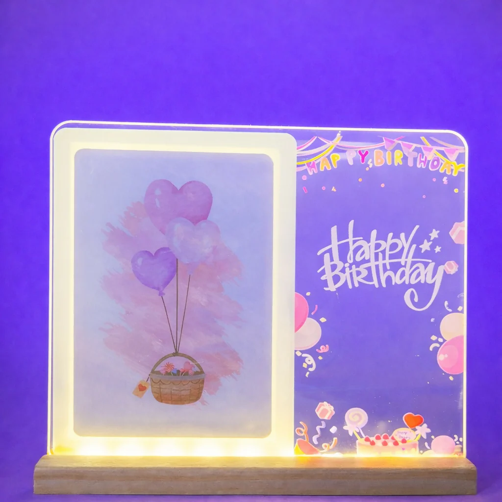 Happy Birthday LED Acrylic Message Lamp – Warm Decorative Glow - Image 3