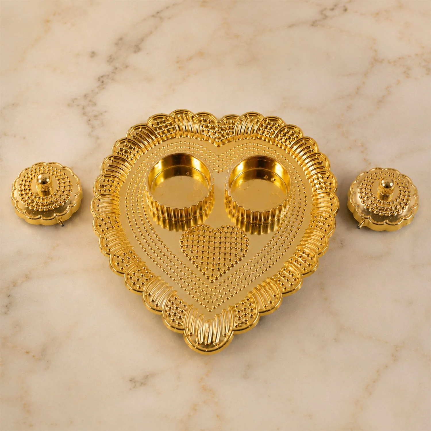 Heart Shaped Kumkum Holder – Elegant Puja Decor for Daily & Festive Rituals - Image 7
