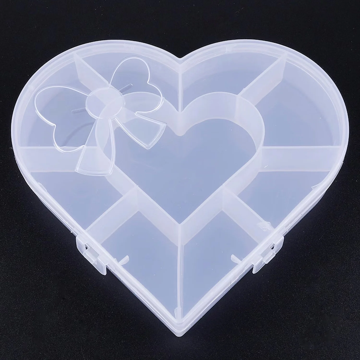 Heart-Shaped Plastic Bead Storage Organizer – 10 Adjustable Compartments - Image 9