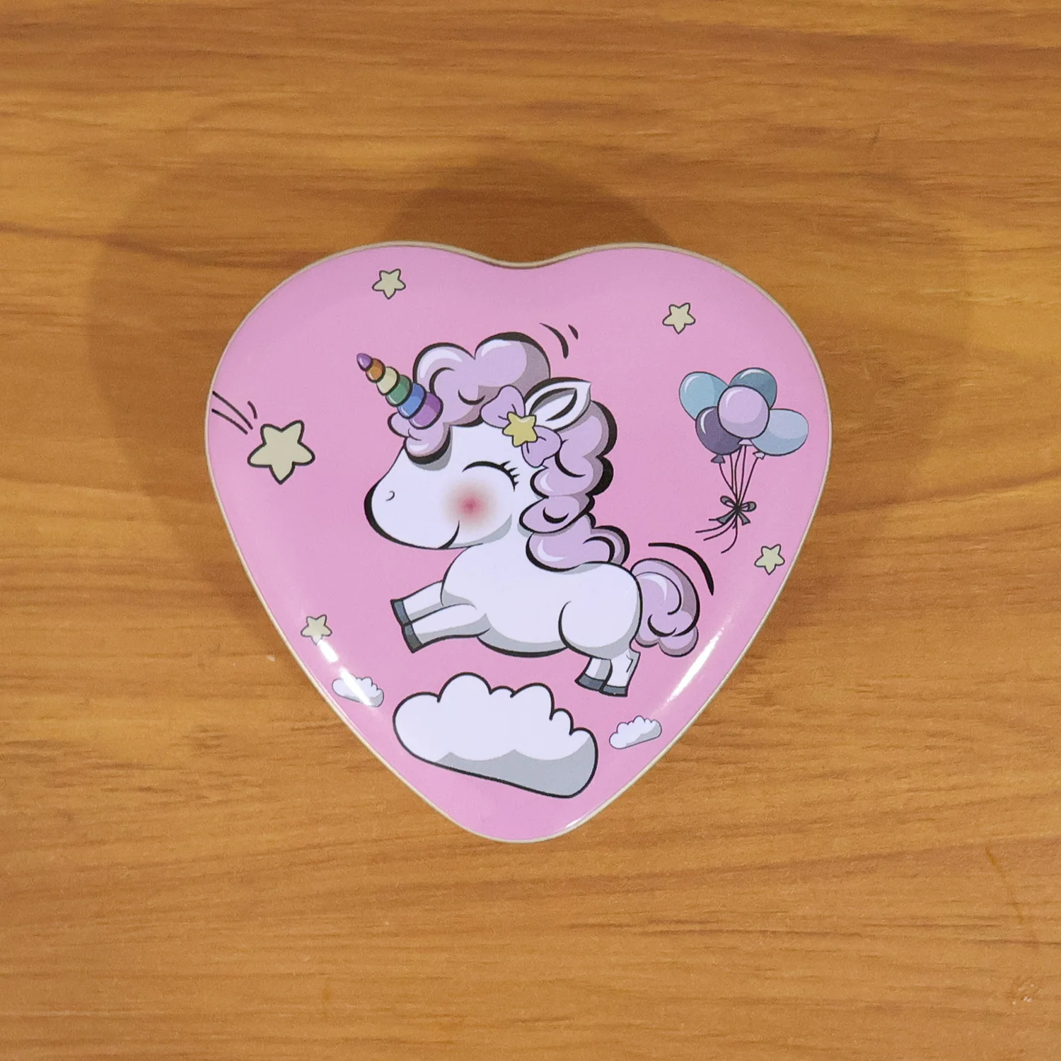 Heart Shaped Unicorn Storage Box – Durable Multipurpose Metal Tin - Image 8