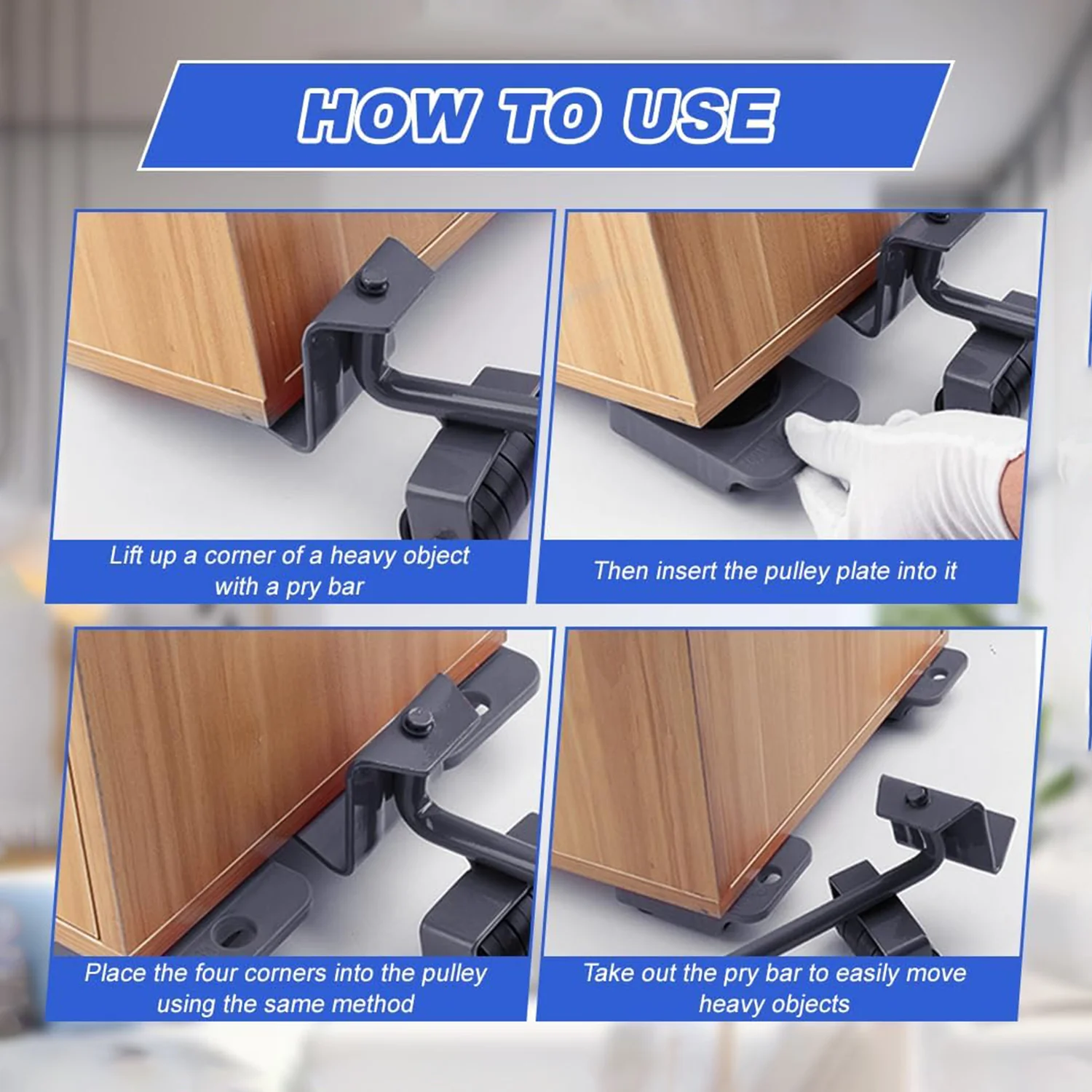 Furniture Lifter Tool Set – Heavy Duty 5 Pc Moving Kit for Easy Relocation - Image 3