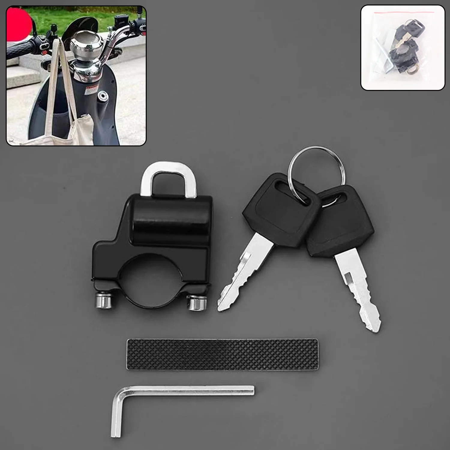 Helmet Lock for Motorcycles – Heavy-Duty Handlebar Security - Image 2