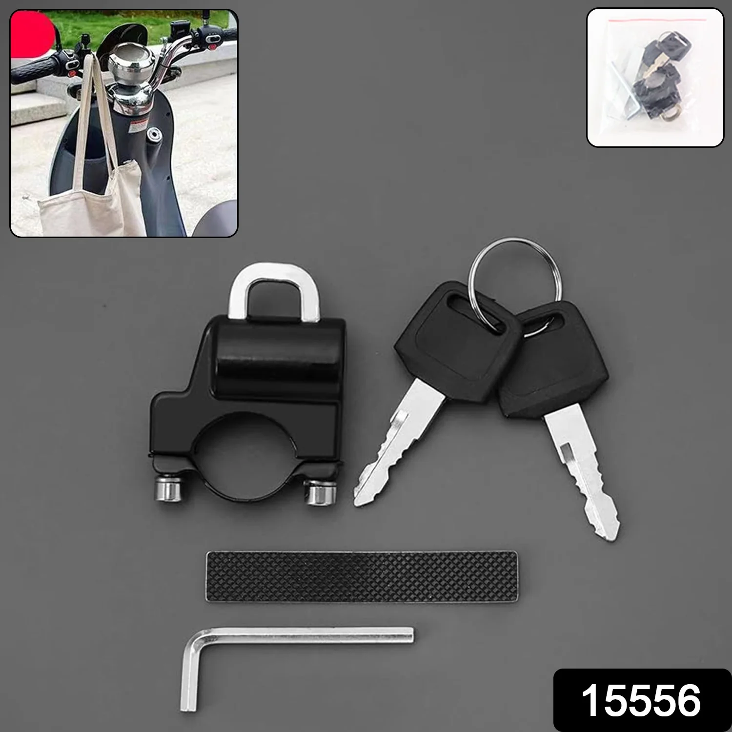 Helmet Lock for Motorcycles – Heavy-Duty Handlebar Security - Image 3