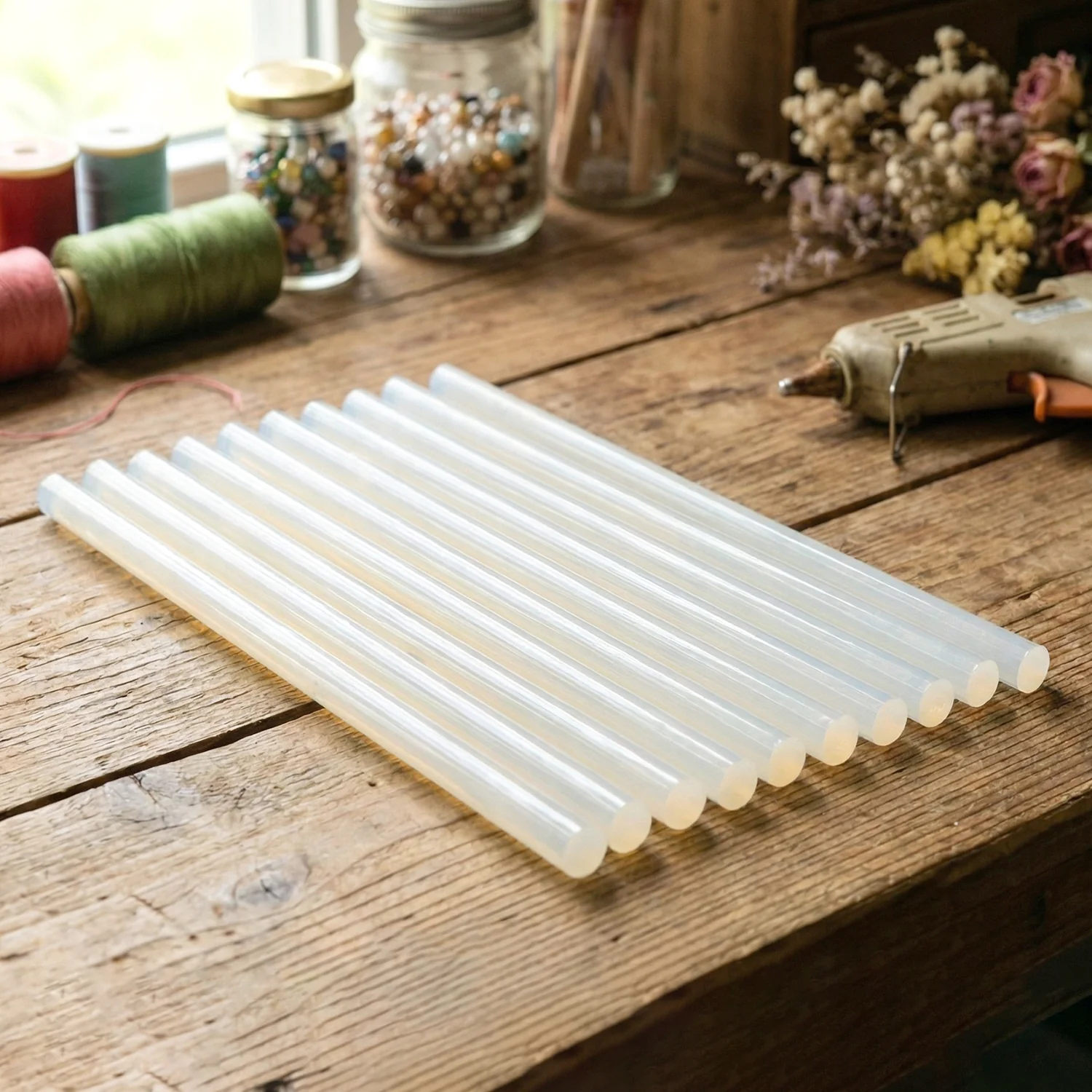 Heavy Duty Hot Melt Glue Sticks – 10 Pc Transparent 29 cm - Image 5
