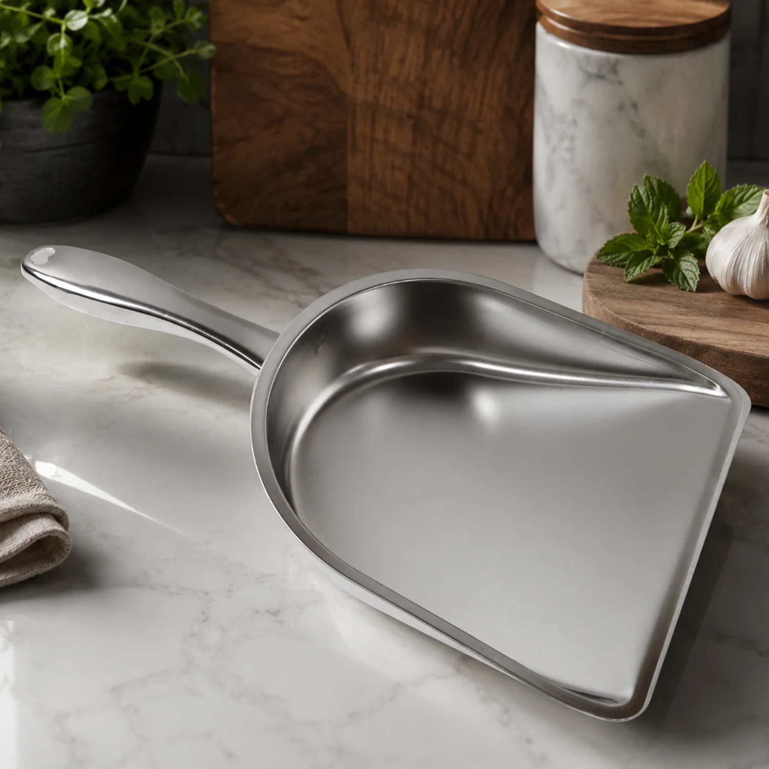 Stainless Steel Dustpan – Heavy Duty Cleaning Tool with Handle - Image 7