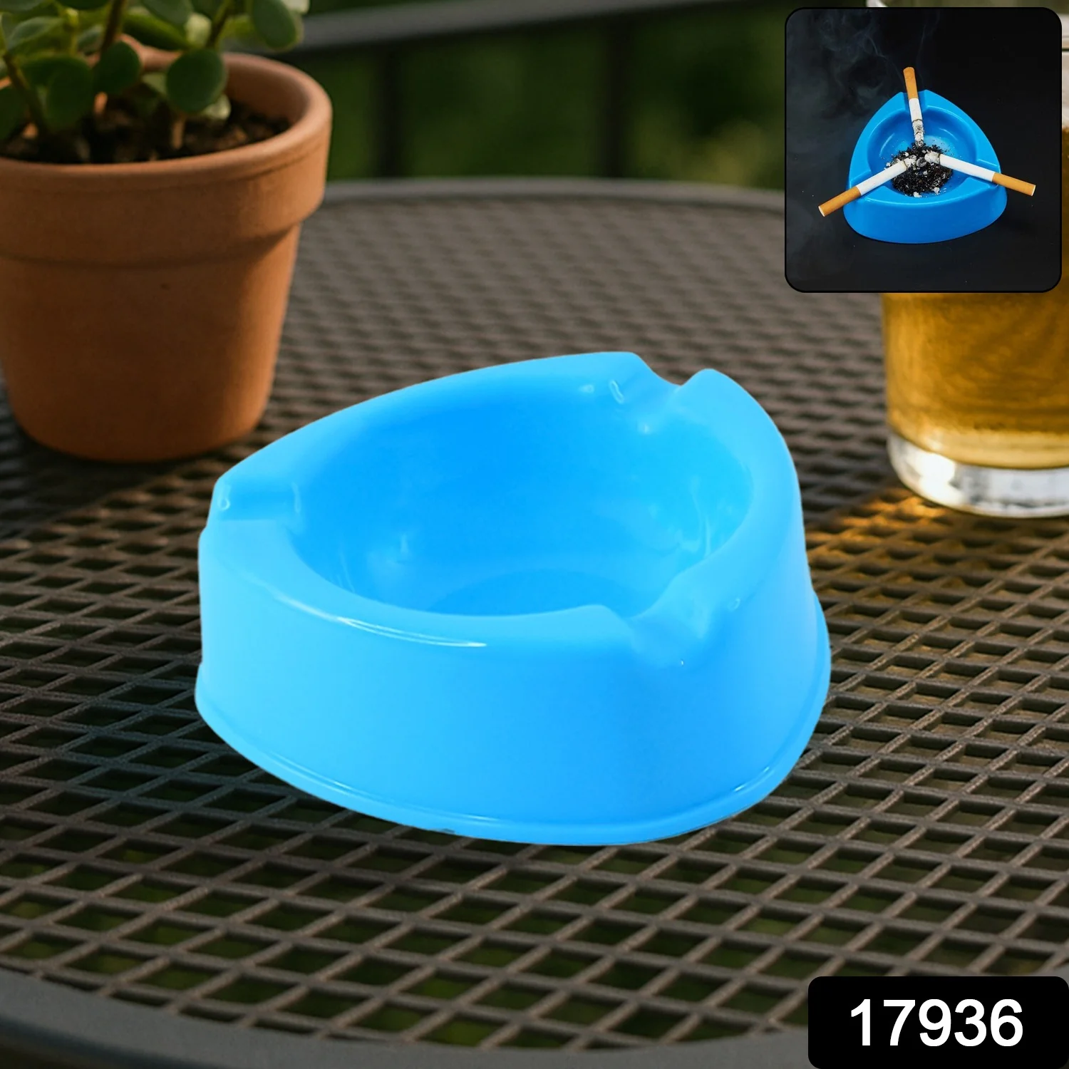 Plastic Ashtray – Heavy Duty, Unbreakable & Heat-Resistant - Image 2
