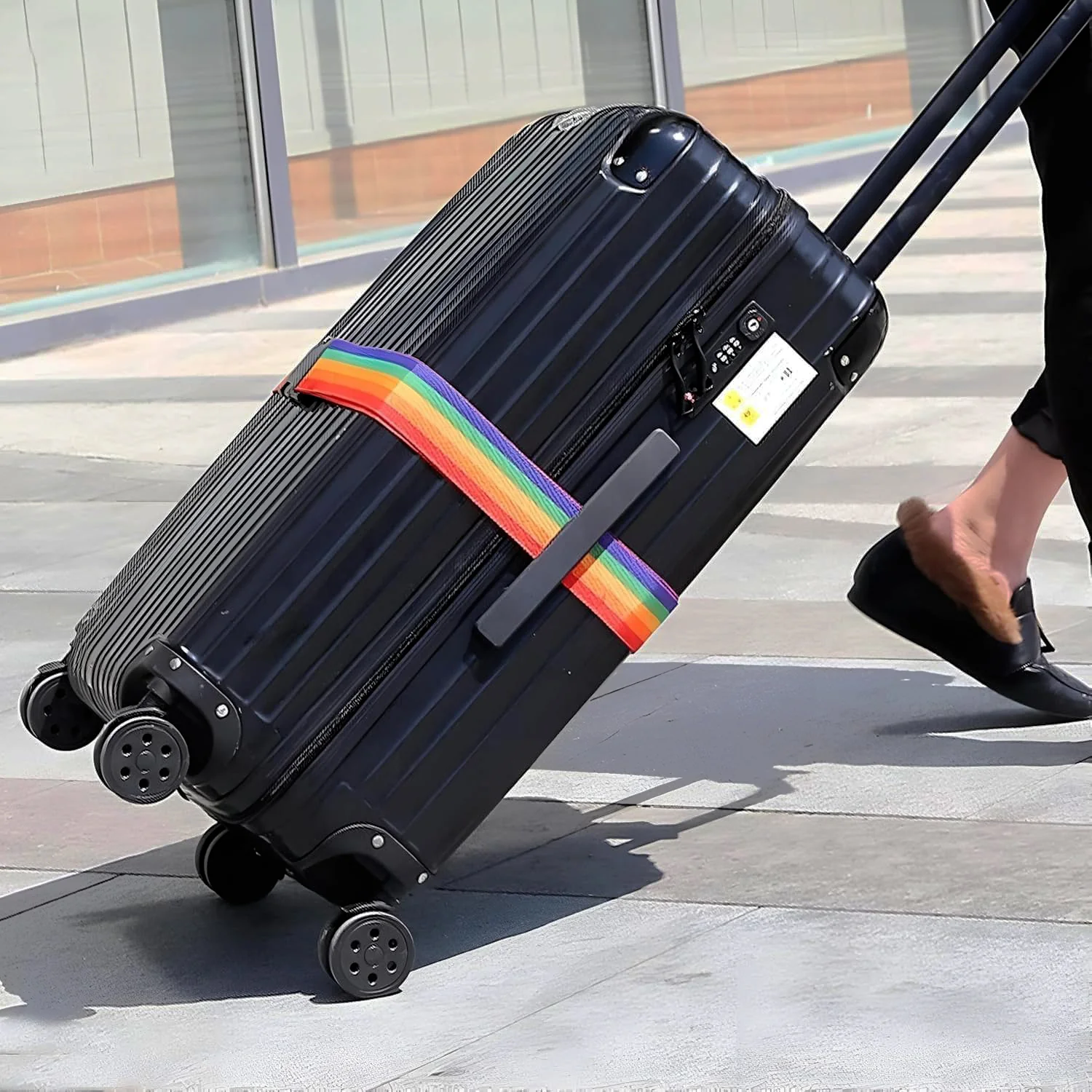 Rainbow Luggage Strap – Secure & Identify Your Bags with Lock - Image 7