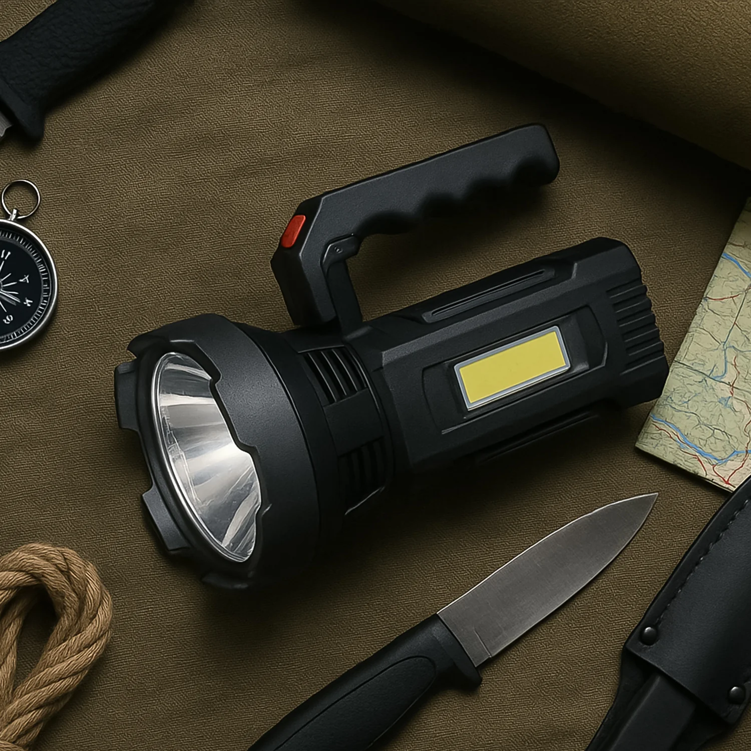 Rechargeable USB LED Hand Torch – Dual Light & Durable - Image 3