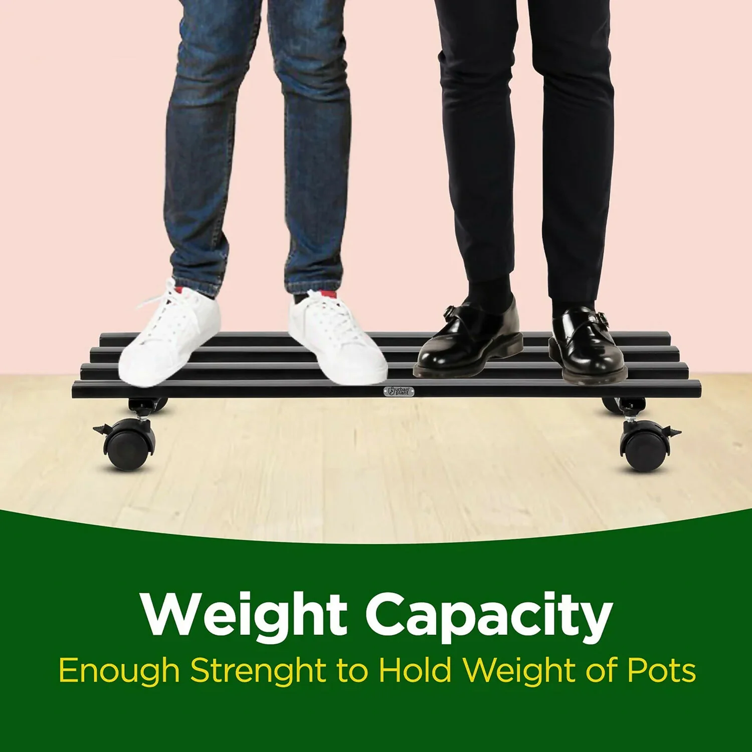 Rolling Metal Plant Stand – Heavy-Duty Mobile Garden Trolley - Image 3