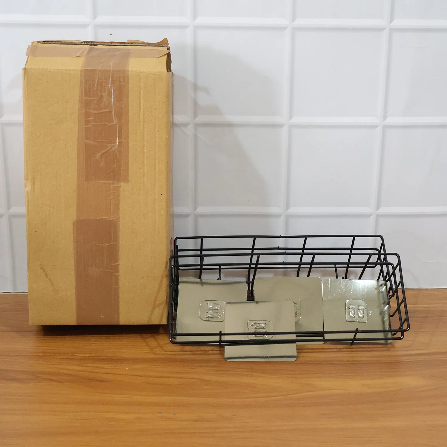 Self-Adhesive Wall Storage Baskets with Hooks – Durable Metal, No Drill - Image 9