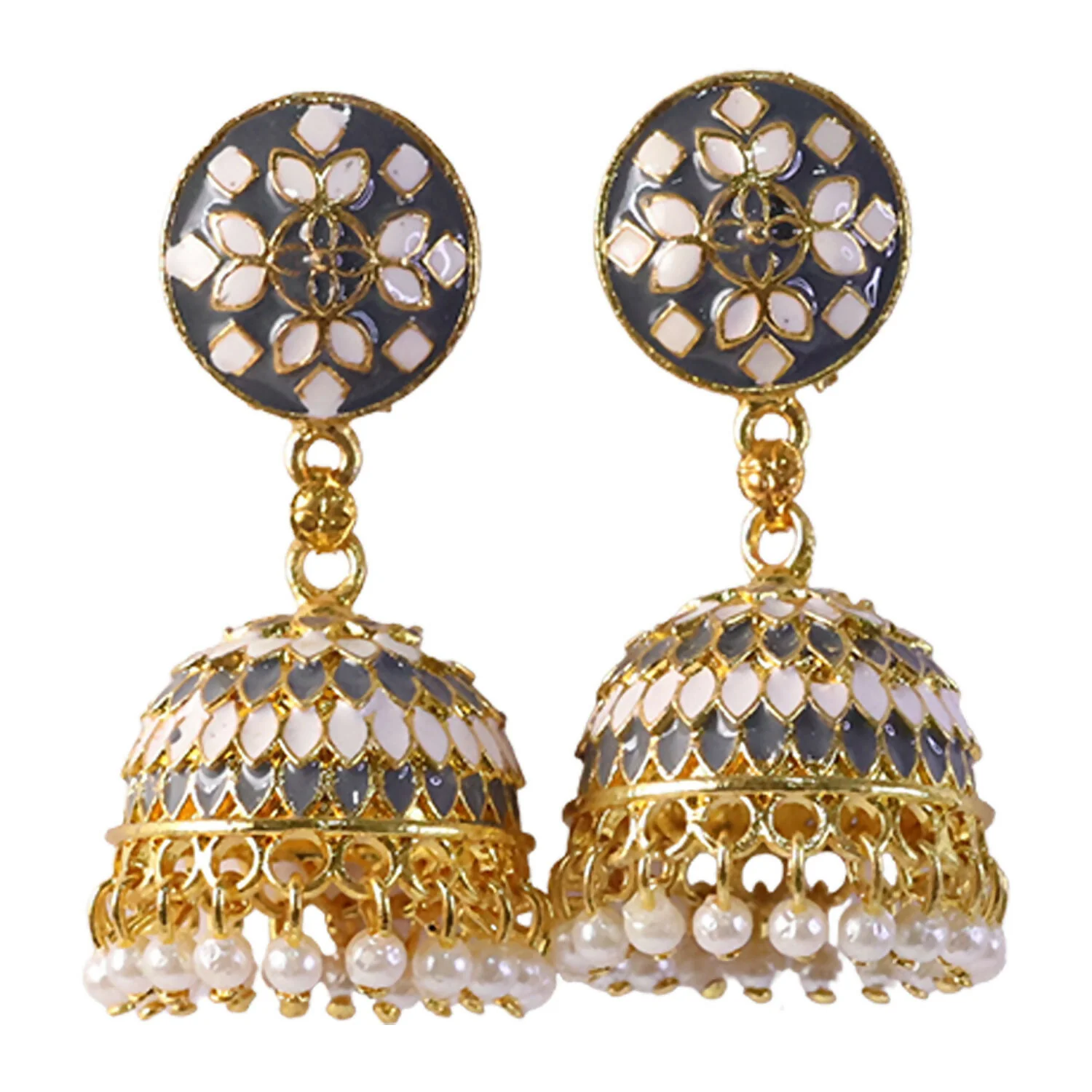 Chandbali Earrings – Elegant Festive Pearl Drop Design - Image 4