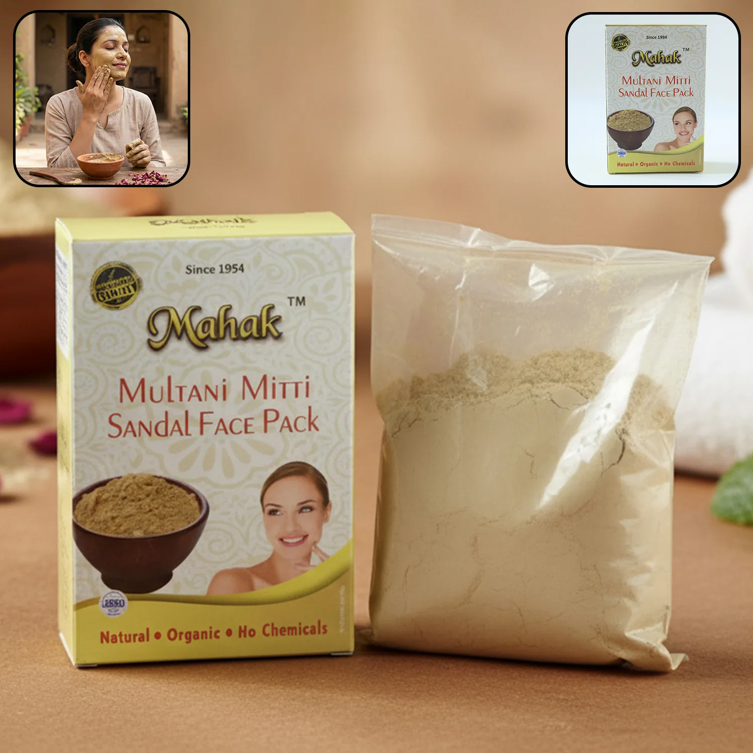 Multani Mitti Face Pack – Herbal Deep Cleansing Powder 80 gm