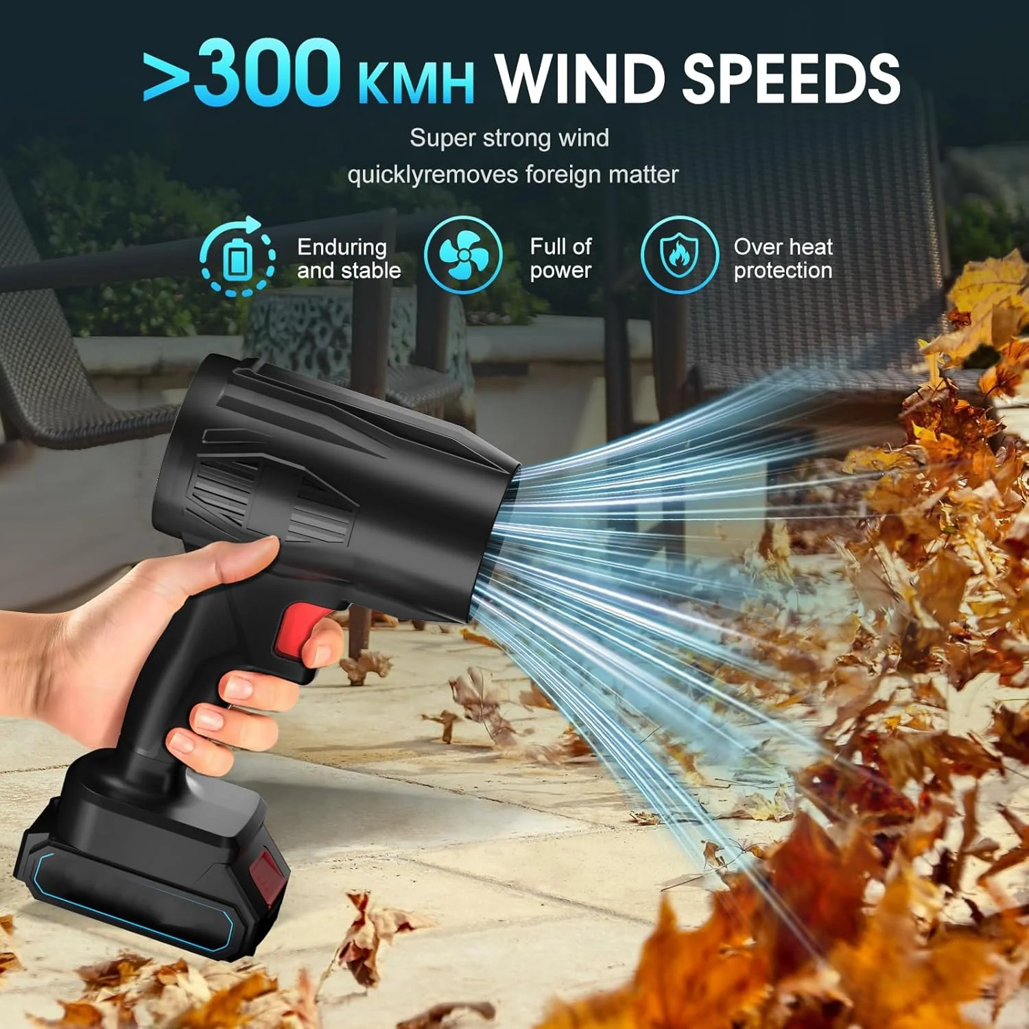 Cordless Leaf Blower – High Power & Rechargeable Battery - Image 4