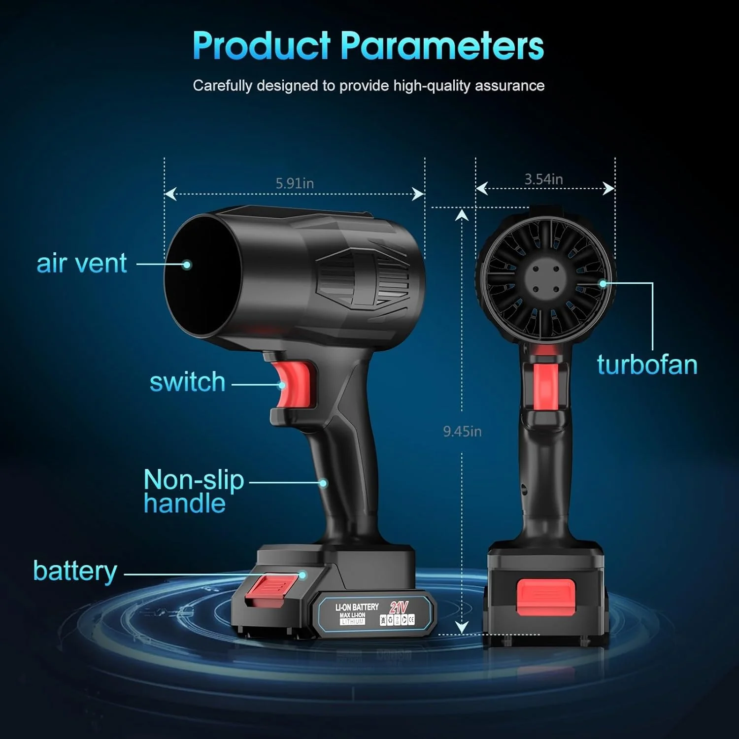 Cordless Leaf Blower – High Power & Rechargeable Battery - Image 7
