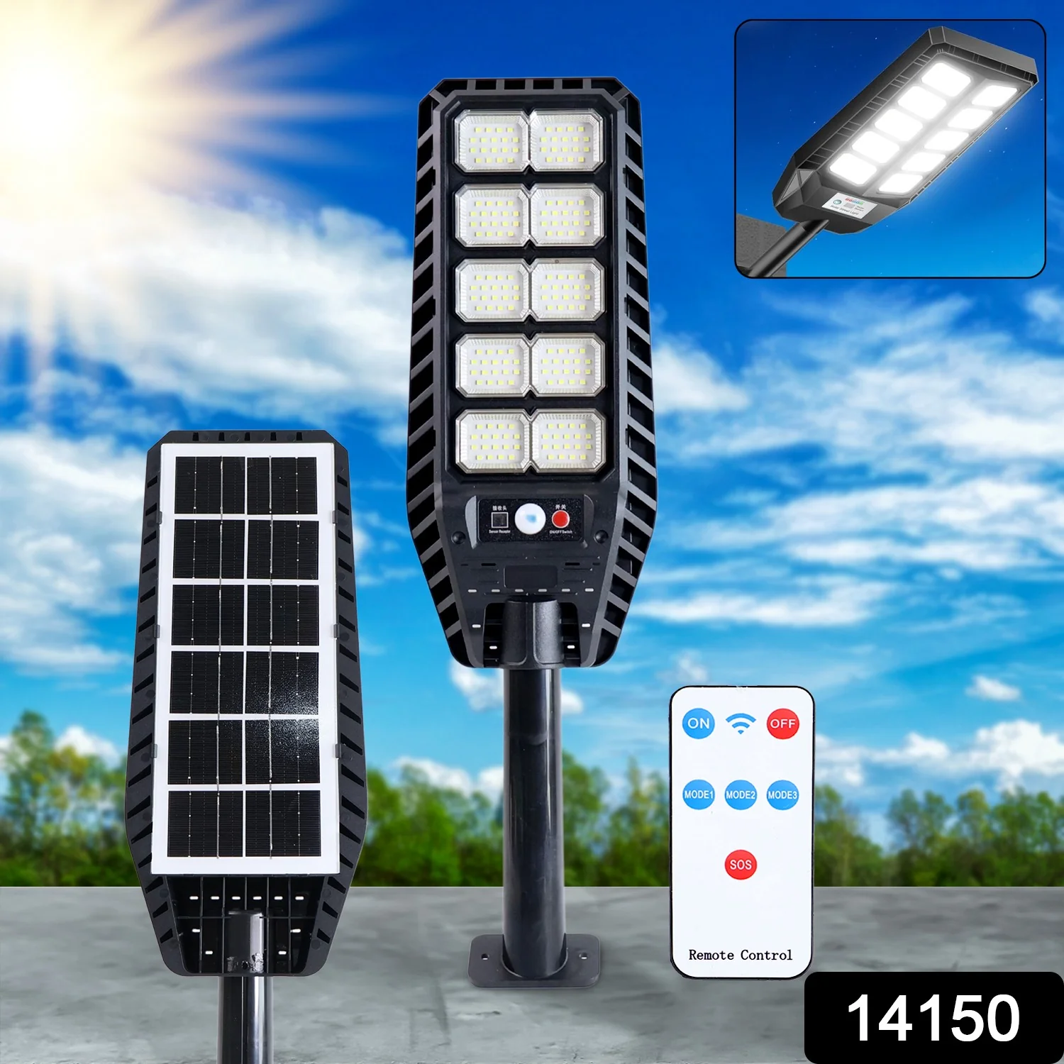 Solar LED Street Light – High-Powered Motion Sensor & Remote Control - Image 2